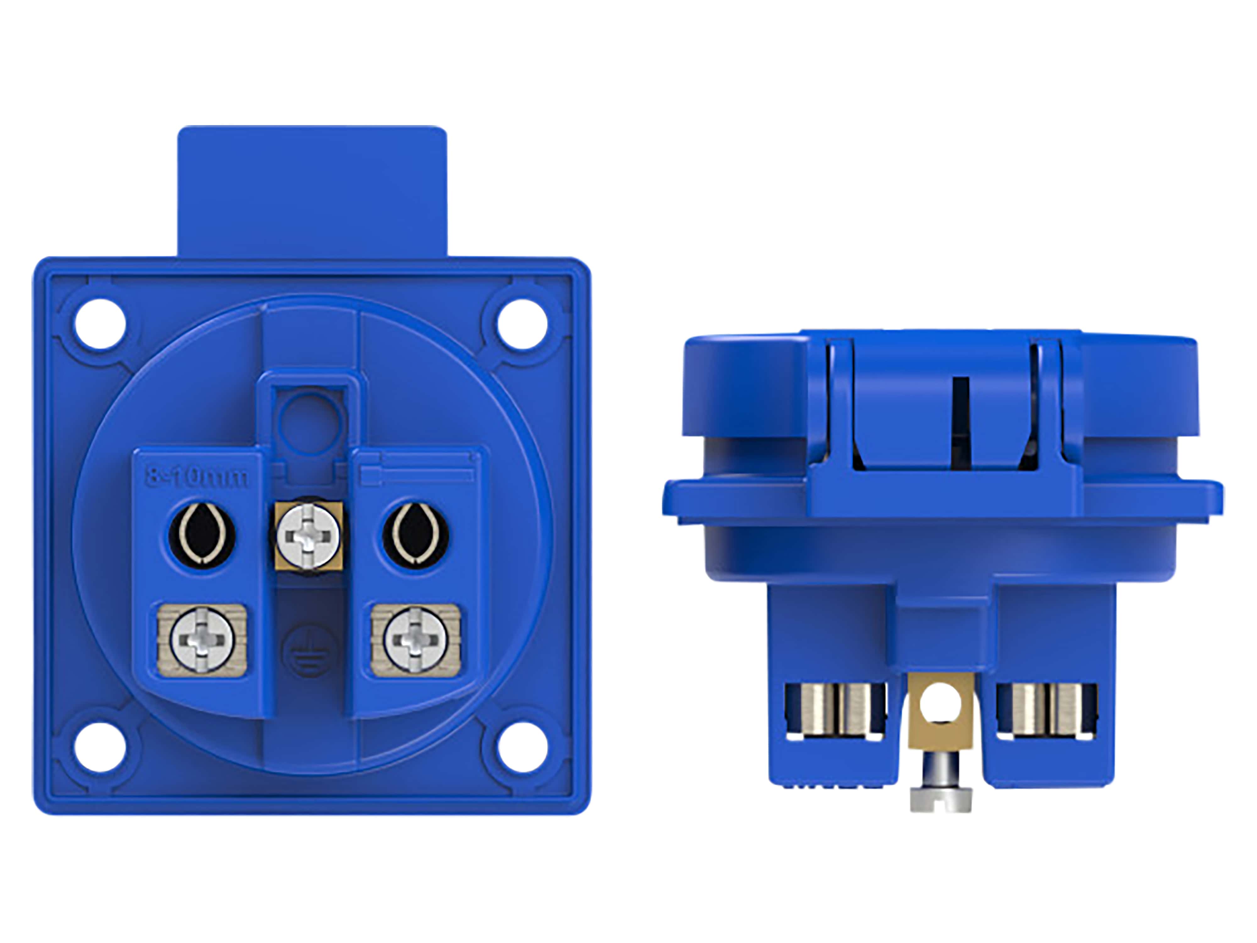 PCE Schutzkontaktsteckdose P-Nova Plus, blau, IP54