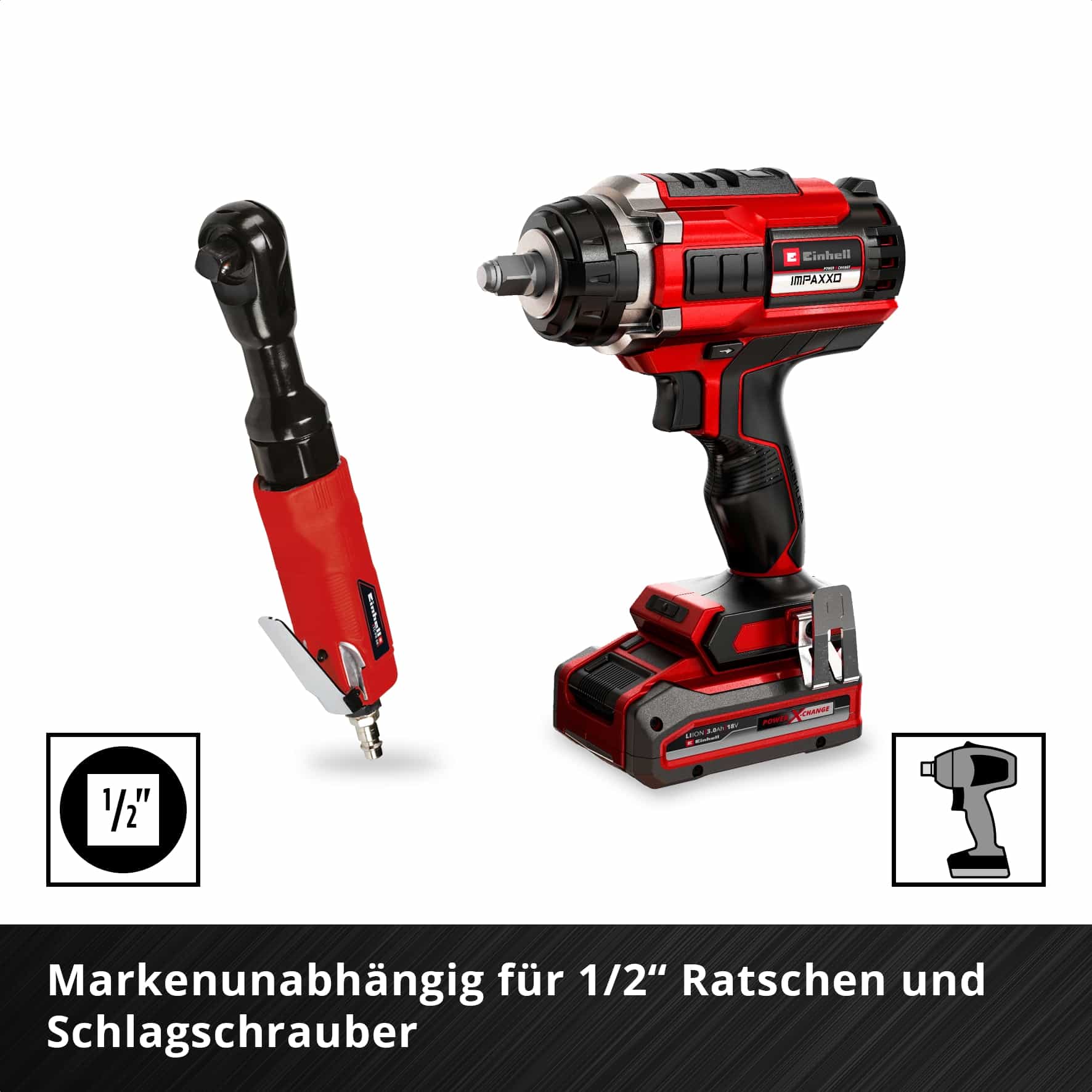 EINHELL Impact Stecknuss-Set, 109273, 5-teilig