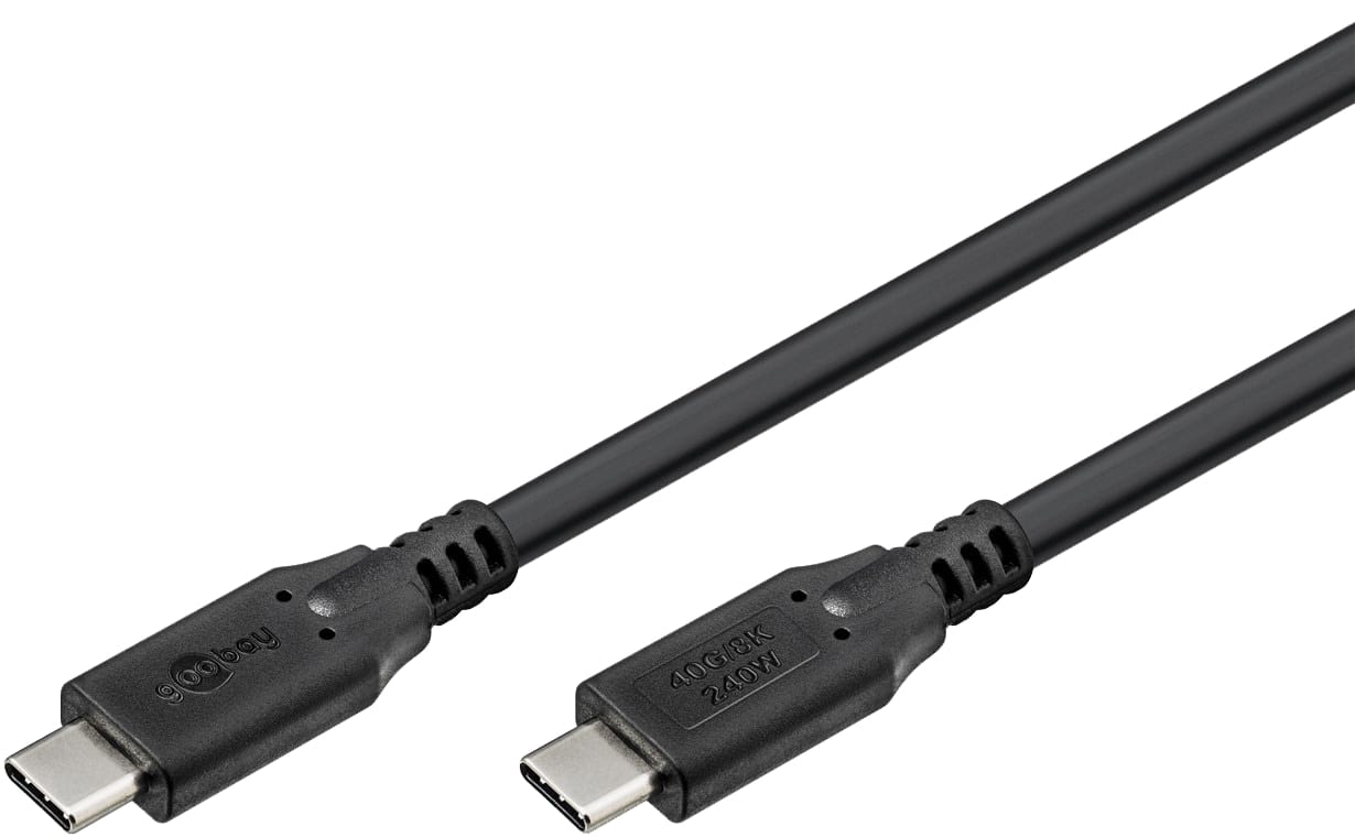 GOOBAY USB-C Kabel 74182 USB4 240W 1,8m schwarz 40 Gbit/s