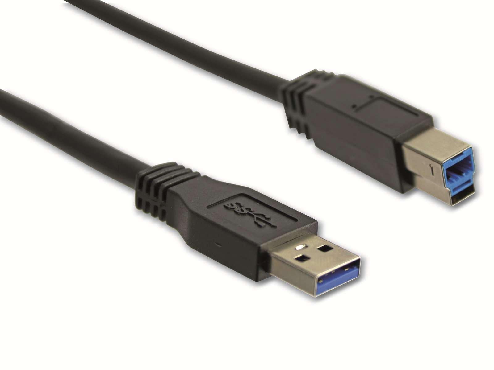 USB 3.0 Kabel, A/B, 0,8 m, schwarz