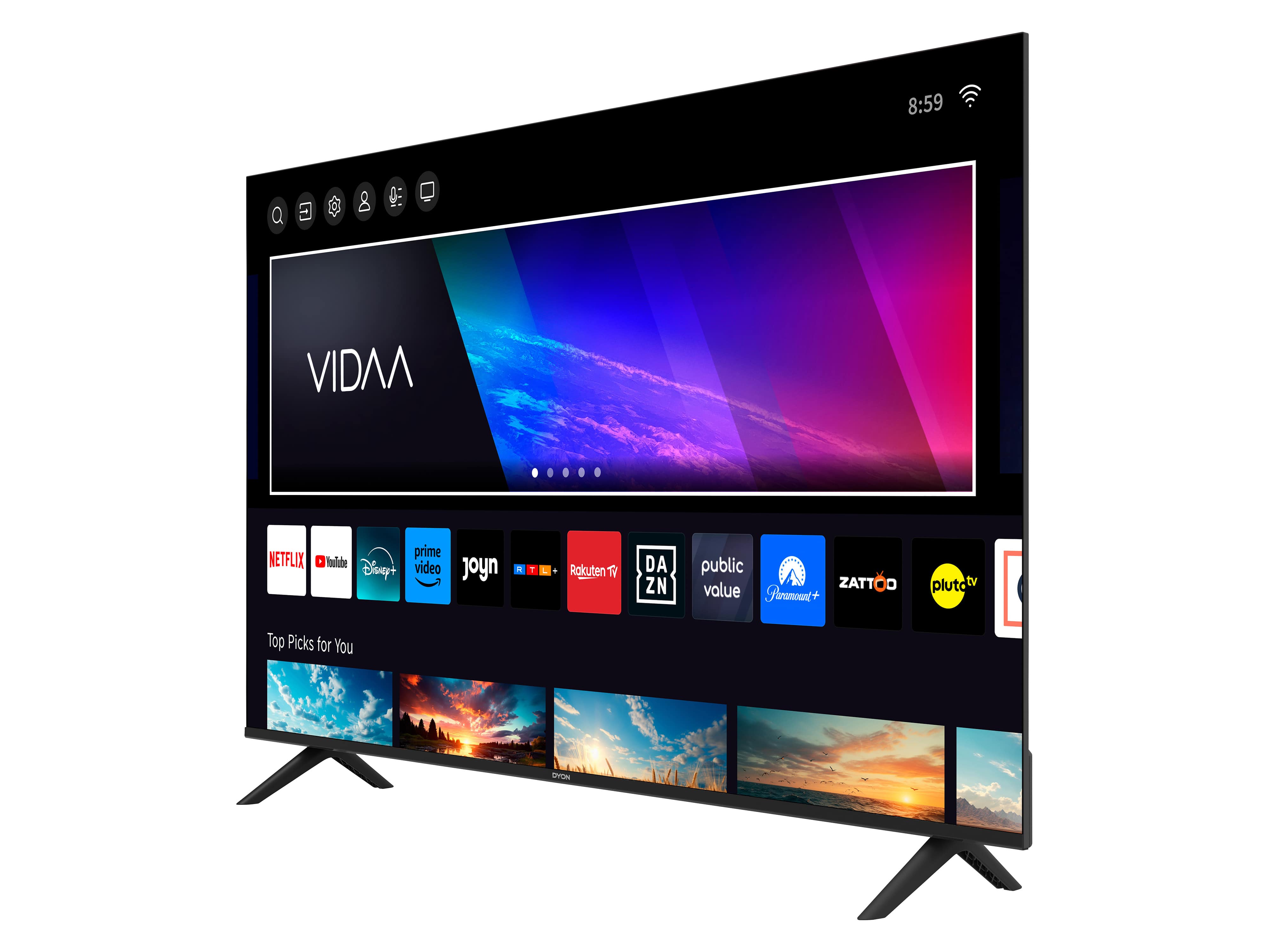 DYON LED-TV Smart 50 VX, 126 cm (50"), EEK: F, 4K Ultra-HD VIDAA