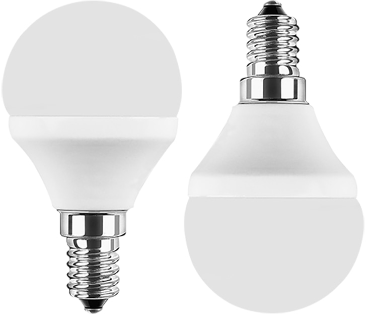 BLULAXA LED-SMD-Lampe, G45, EEK: F, E14, 5 W, 470 lm, 4000 K, 2 Stück