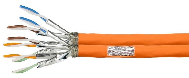 LOGILINK CAT.7 Netzwerkkabel CPV0063 Installation, AWG23, orange, 100m