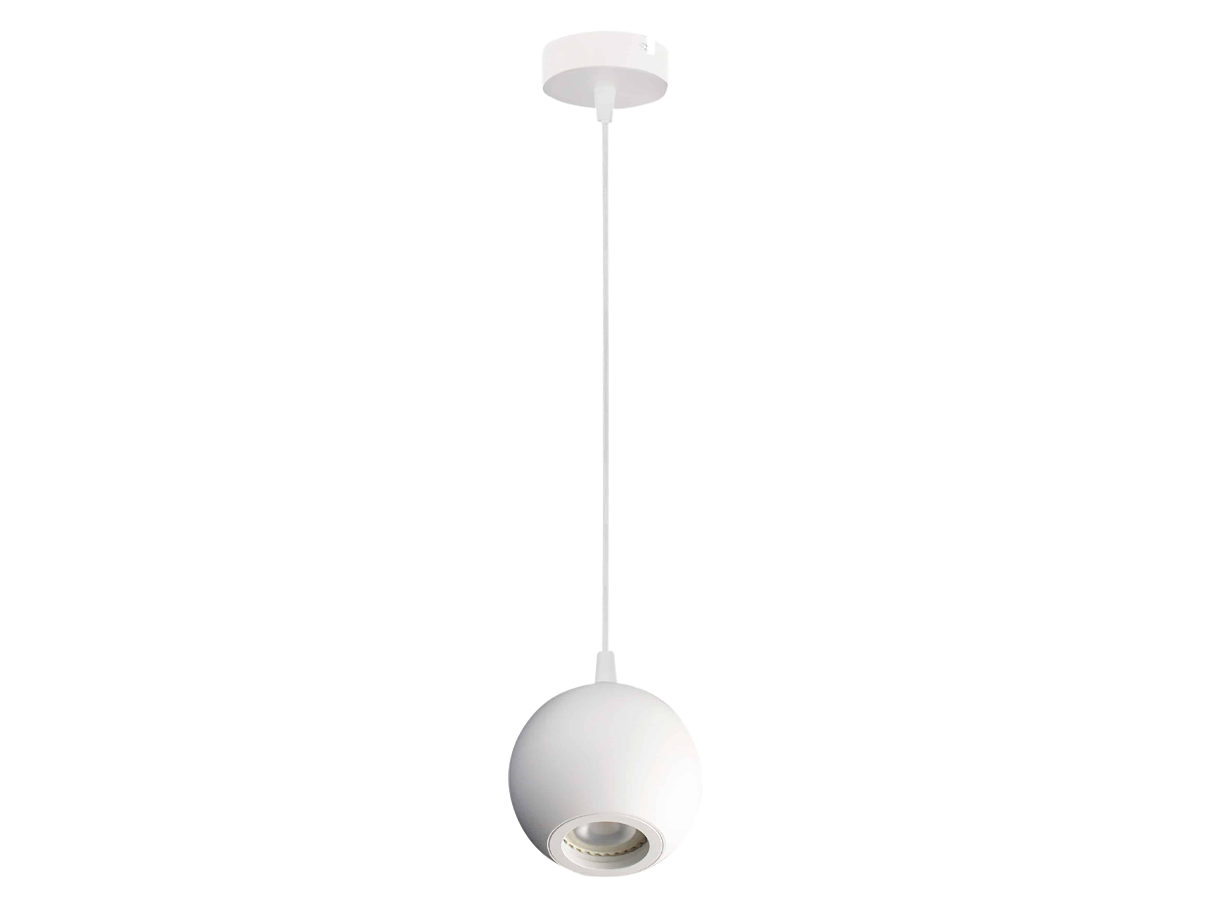 ENOVALITE LED-Pendellampe GLOBE, GU10-Fassung, IP20, Ø10cm, 1flammig, weiß