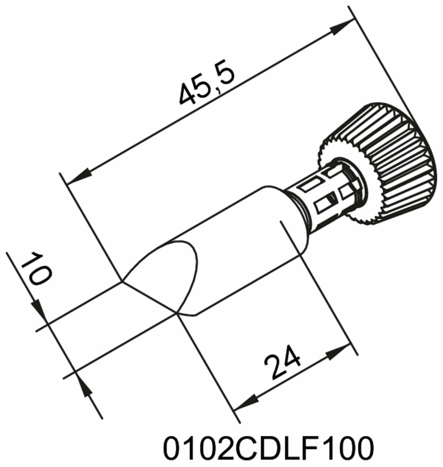 ERSA Lötspitze, 0102CDLF100/SB, meißelförmig, 10,0 mm