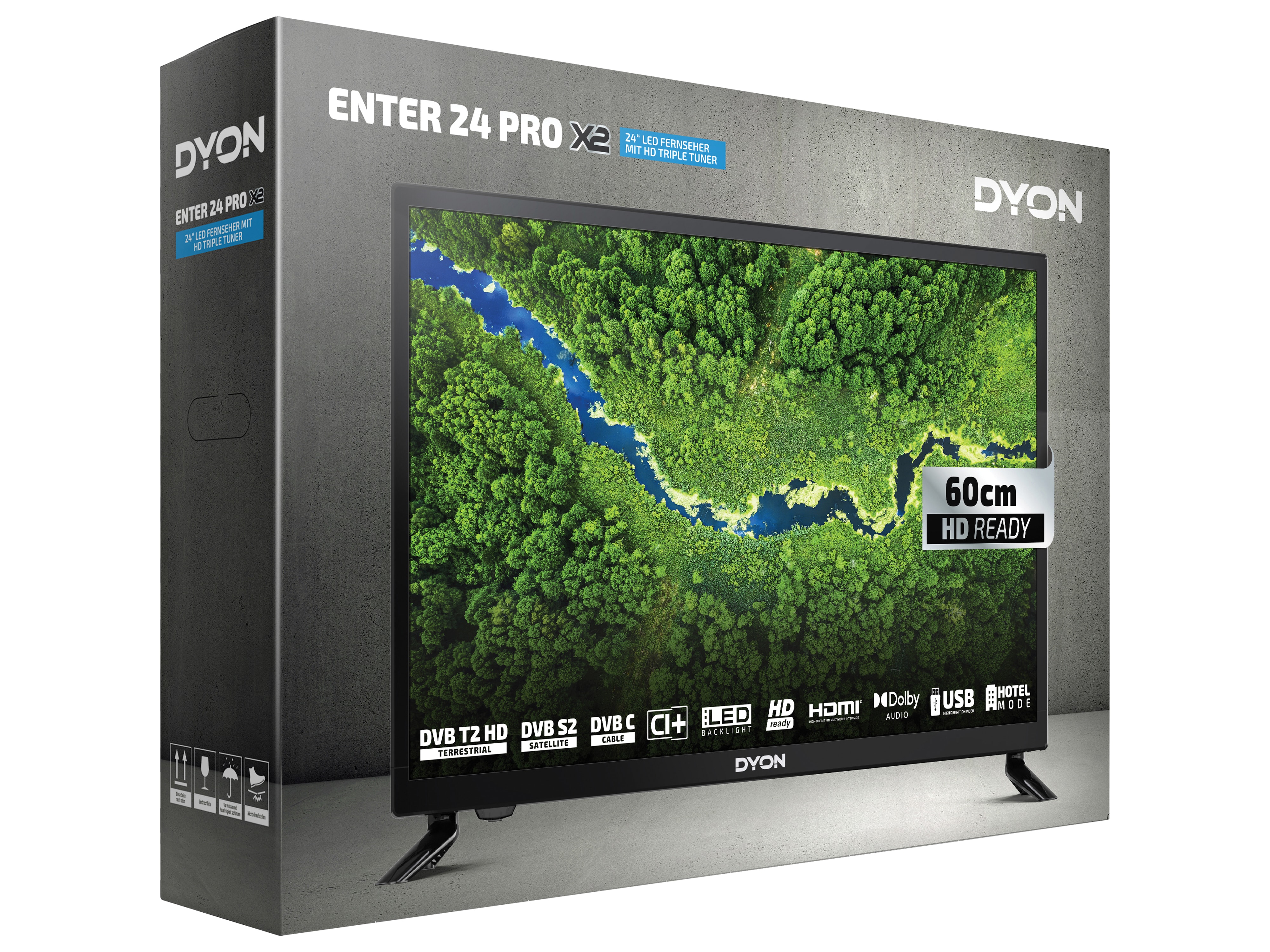 DYON LED-TV Enter 24 Pro X2, 60 cm (24"), HD, EEK F