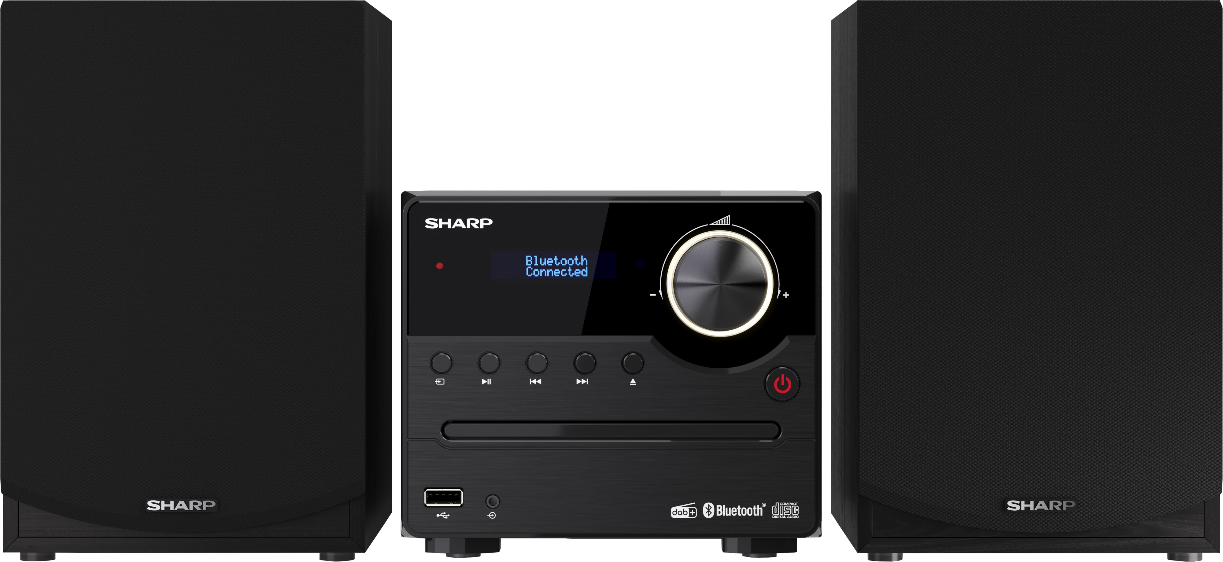 SHARP HiFi-Anlage XL-B517D, schwarz, DAB+, Bluetooth, USB, MP3, CD Laufwerk