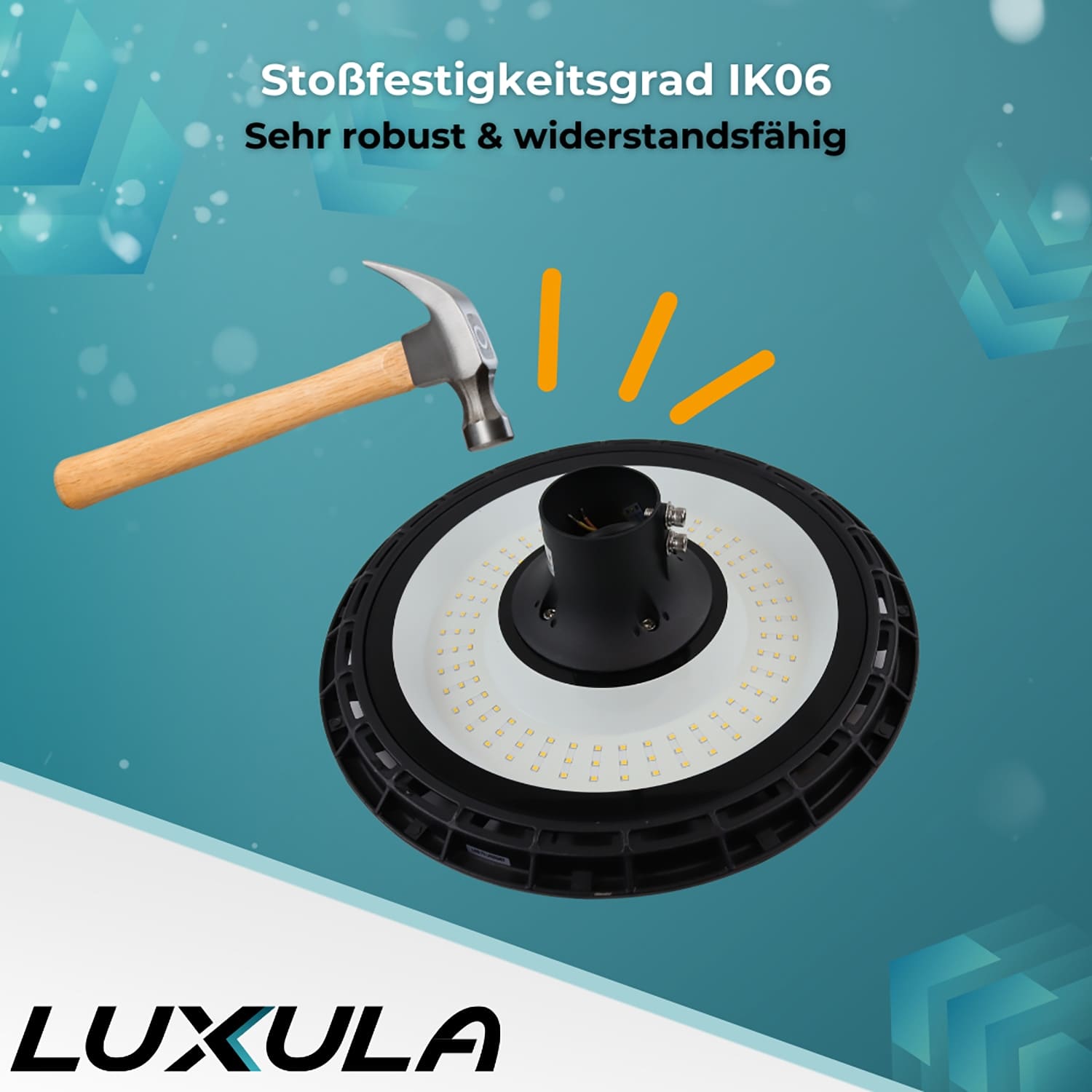 LUXULA LED-Straßenleuchte LX800112, rund, 120W, 12000lm, 3000K, IP65