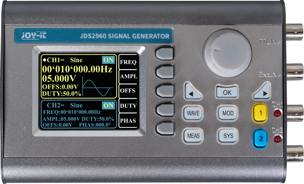 JOY-IT Mobiler Signalgenerator, JT-JDS2960, 2 Kanal, 60 MHz