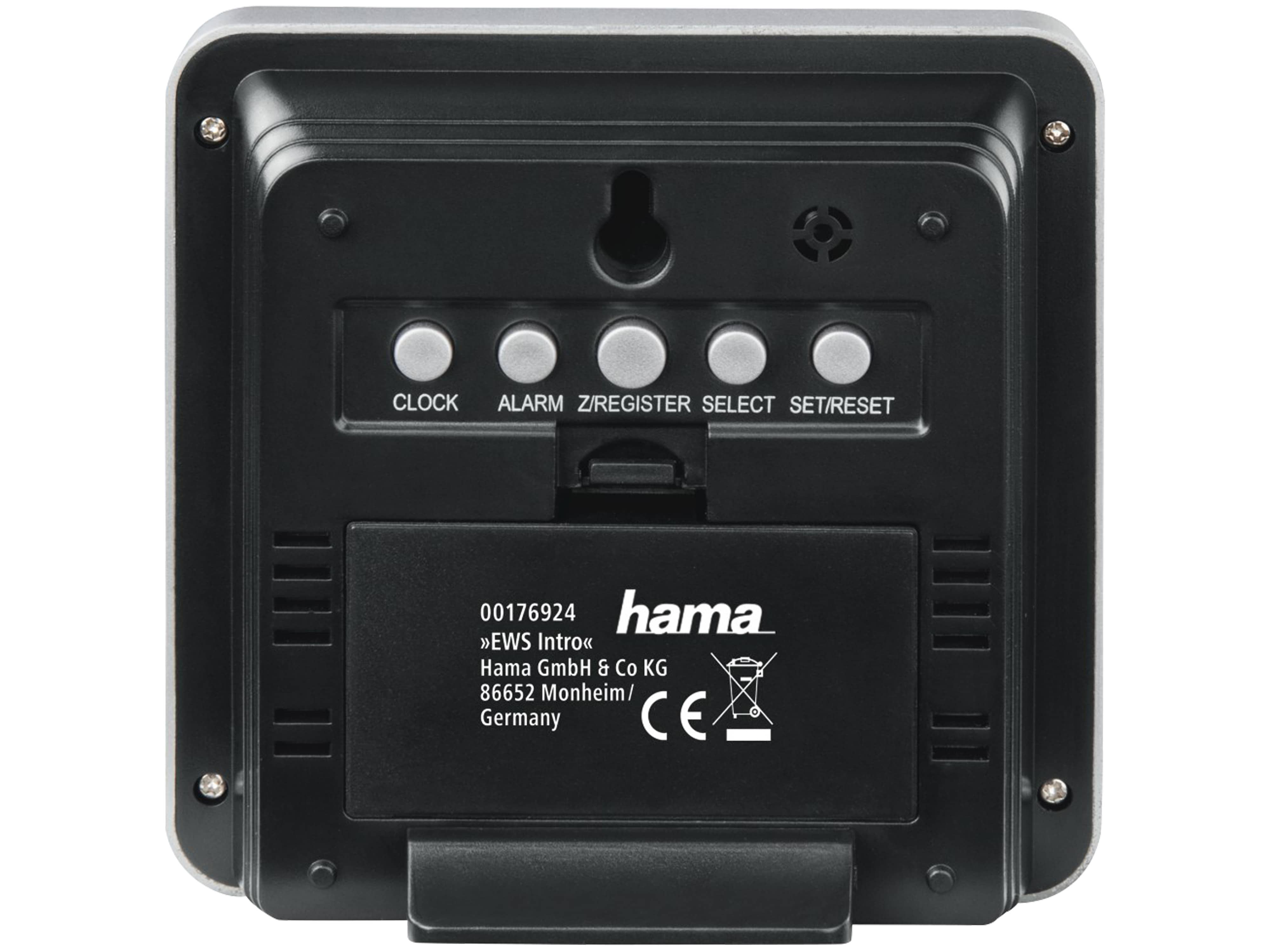 HAMA Wetterstation EWS Intro, silber/schwarz