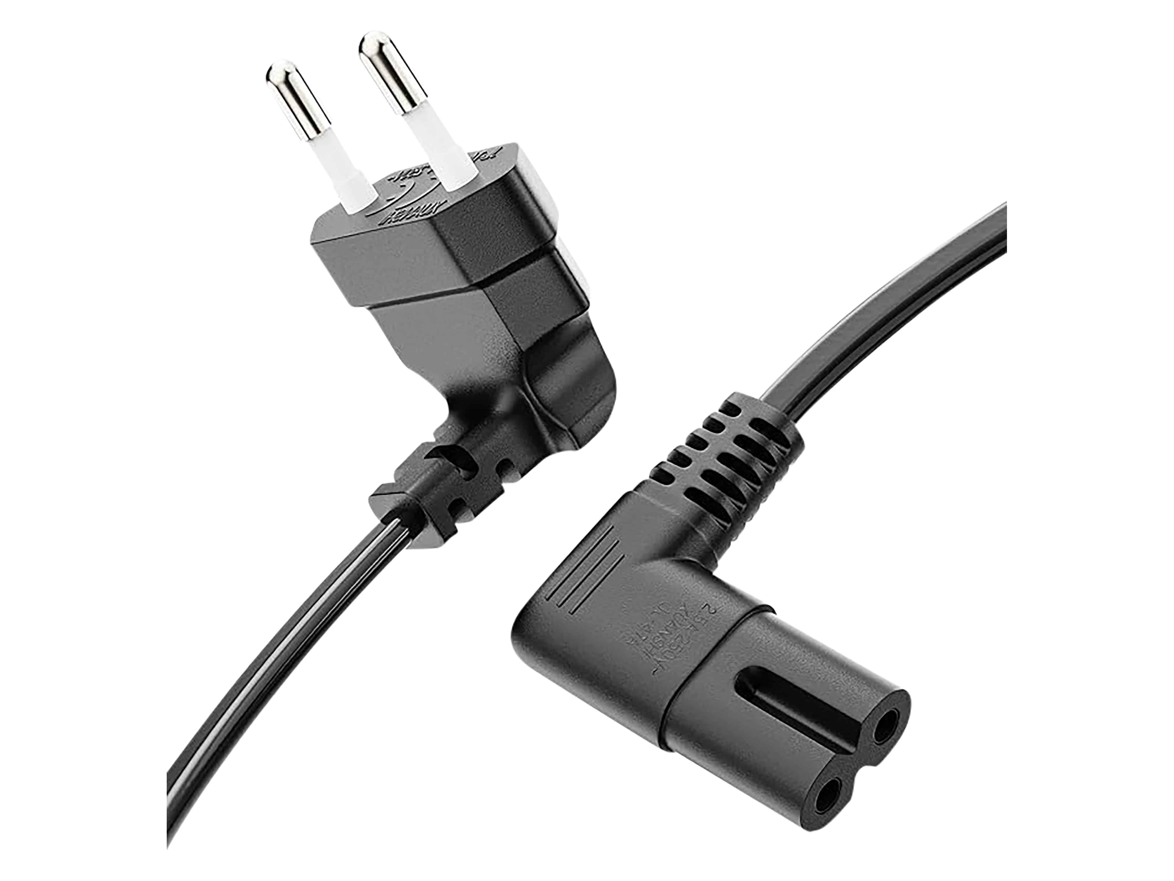 SONERO Netzkabel X-ESW-C7W-010B, Eurostecker, 90°, schwarz, 1m