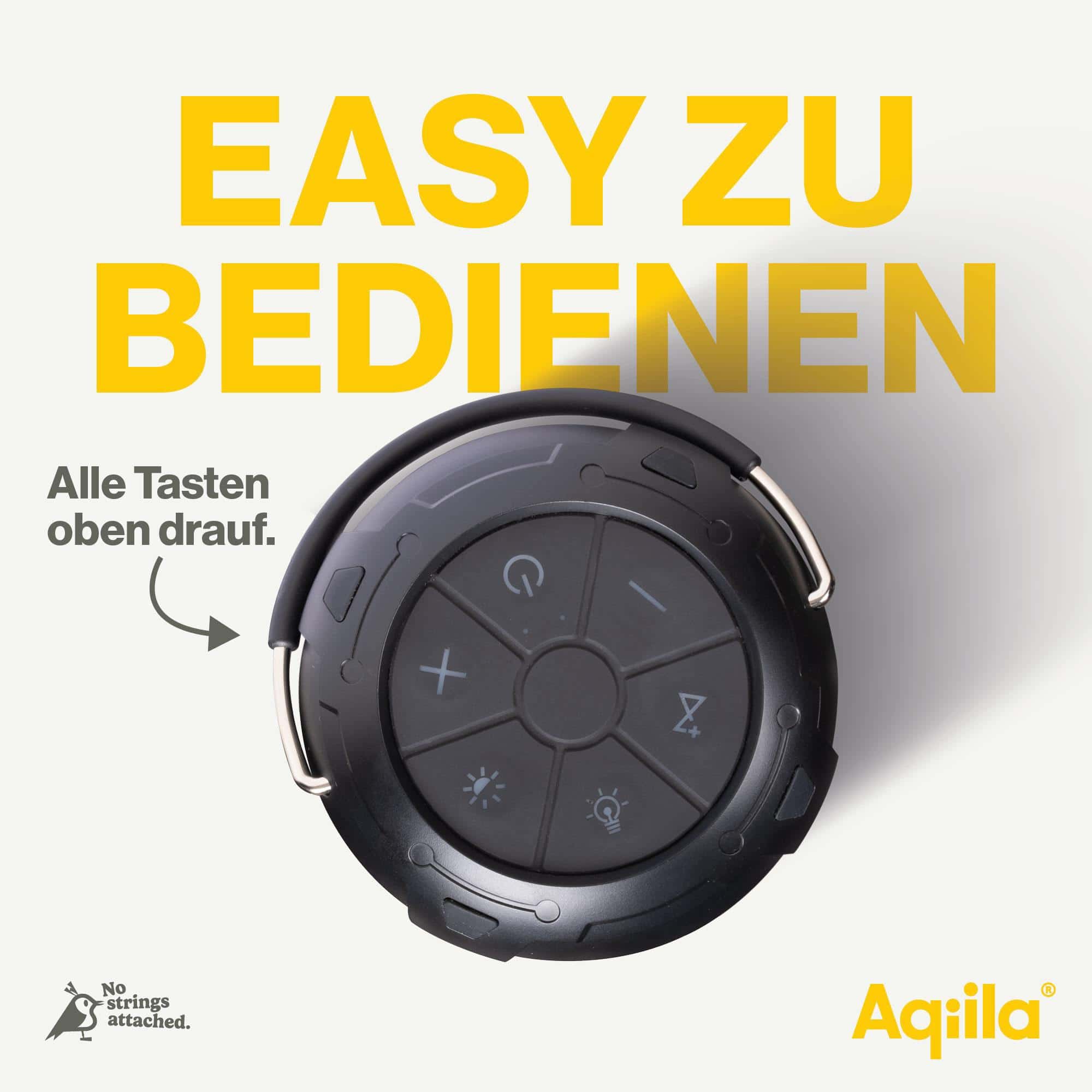 AQIILA Powerbank B10, 10.000mAh, mit Lautsprecher u. Campingleuchte