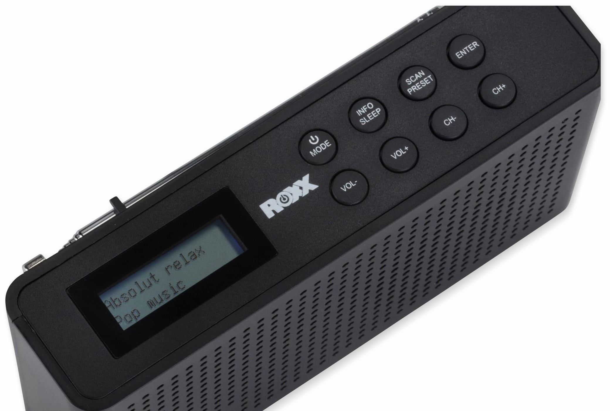 ROXX DAB Radio DAB 201, DAB+, Akku, schwarz