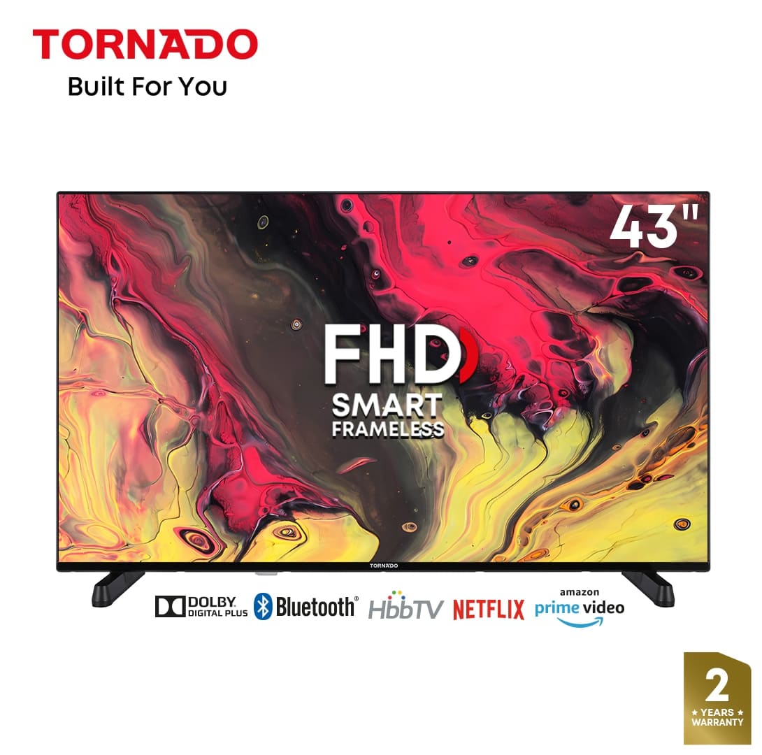 TORNADO LED-TV Smart 45ES4301X, 109 cm (43"), EEK: E, Full-HD Frameless Linux