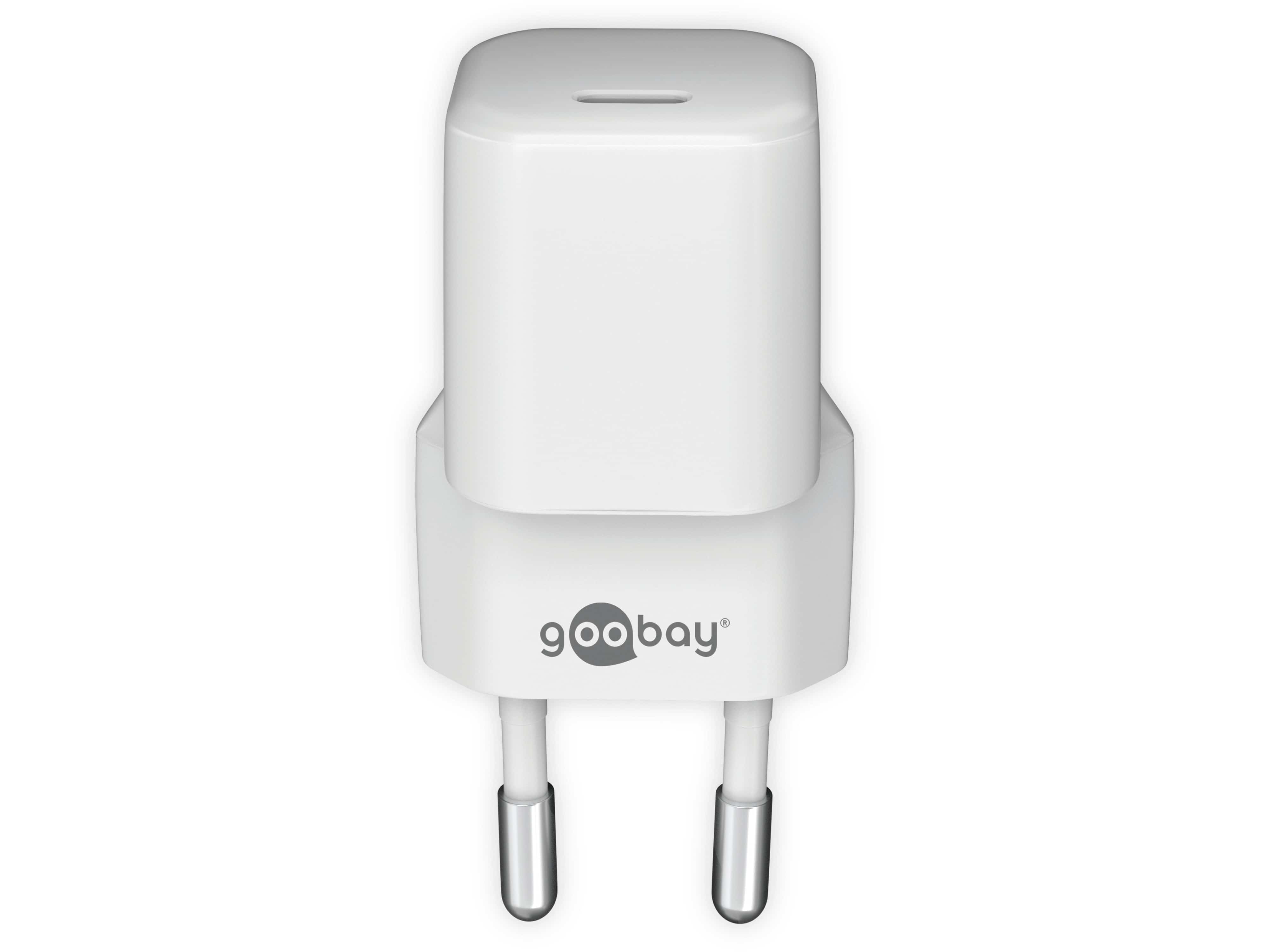 GOOBAY USB-Lader USB-C, 20W, Schnellladefunktion, weiß