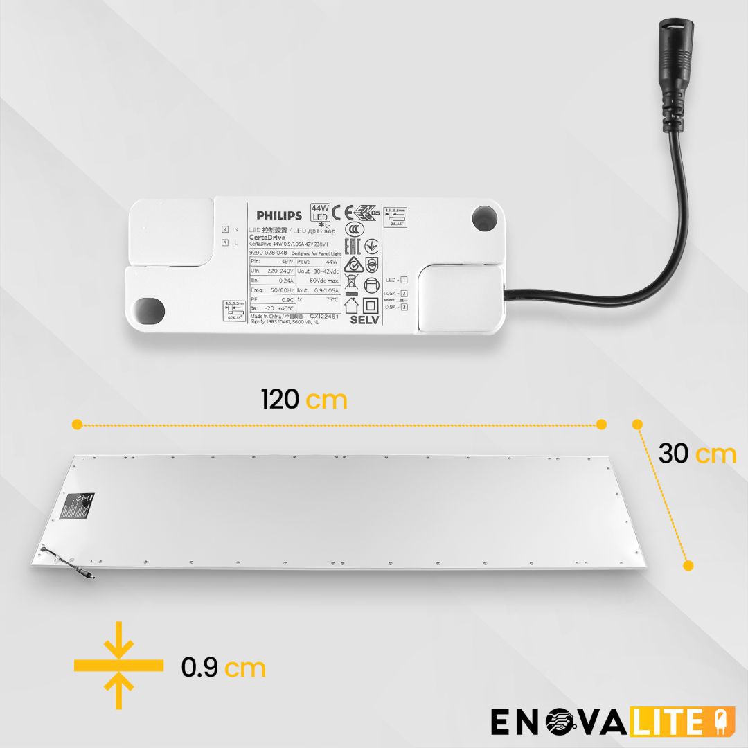 ENOVALITE LED-Panel, 36 W, 3600 lm, EEK: F, 1200x300 mm, 3000 K