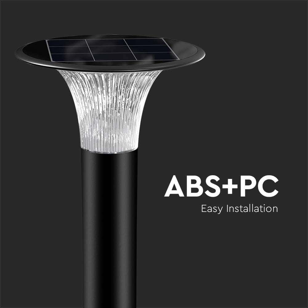 V-TAC Solar LED-Wegeleuchte VT-413, 15 W, 6000 K + 4000 K, schwarz