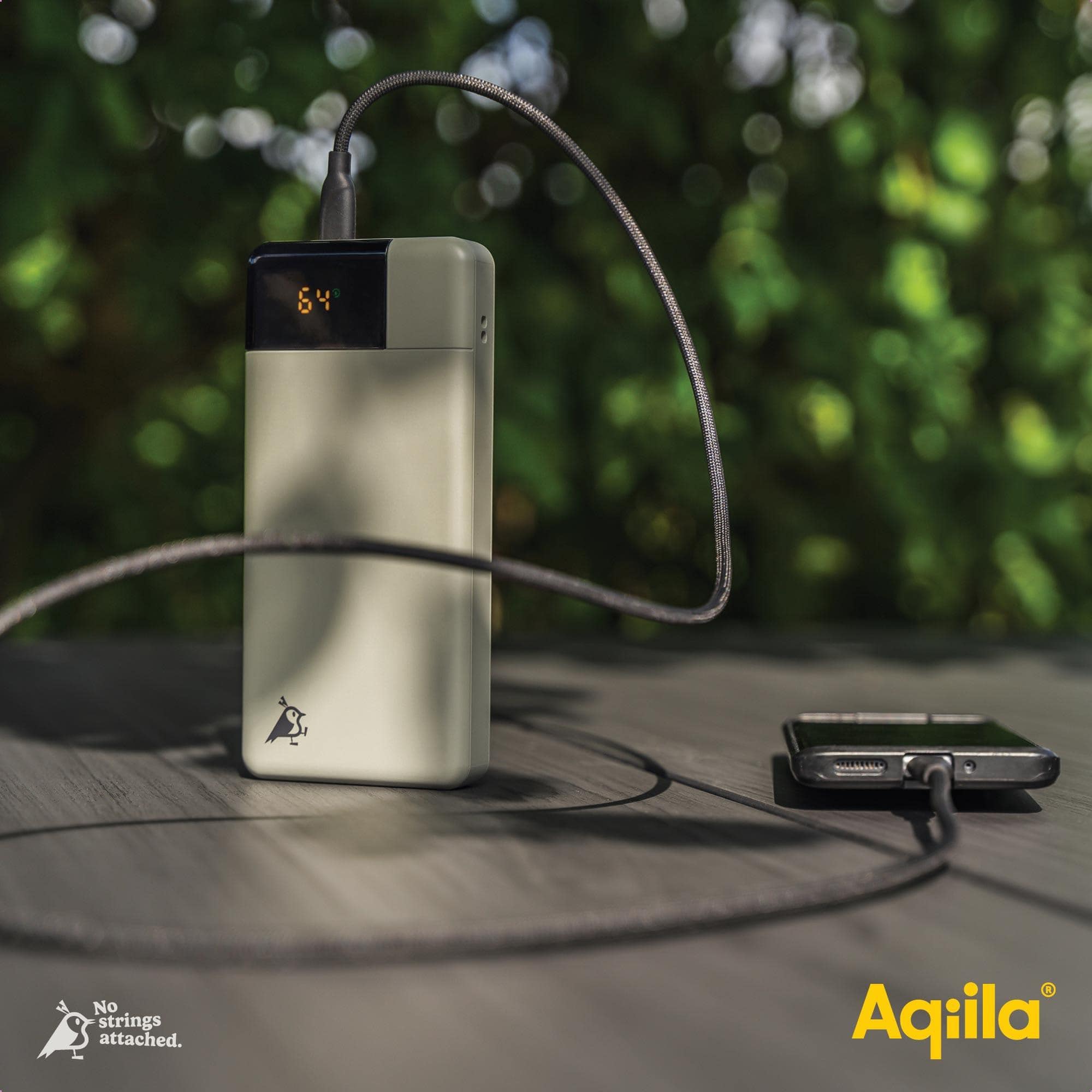 AQIILA Powerbank Powerbird B20+, 65 W, 20.000mAh, 1x USB-A, 2x USB-C, moosgrün