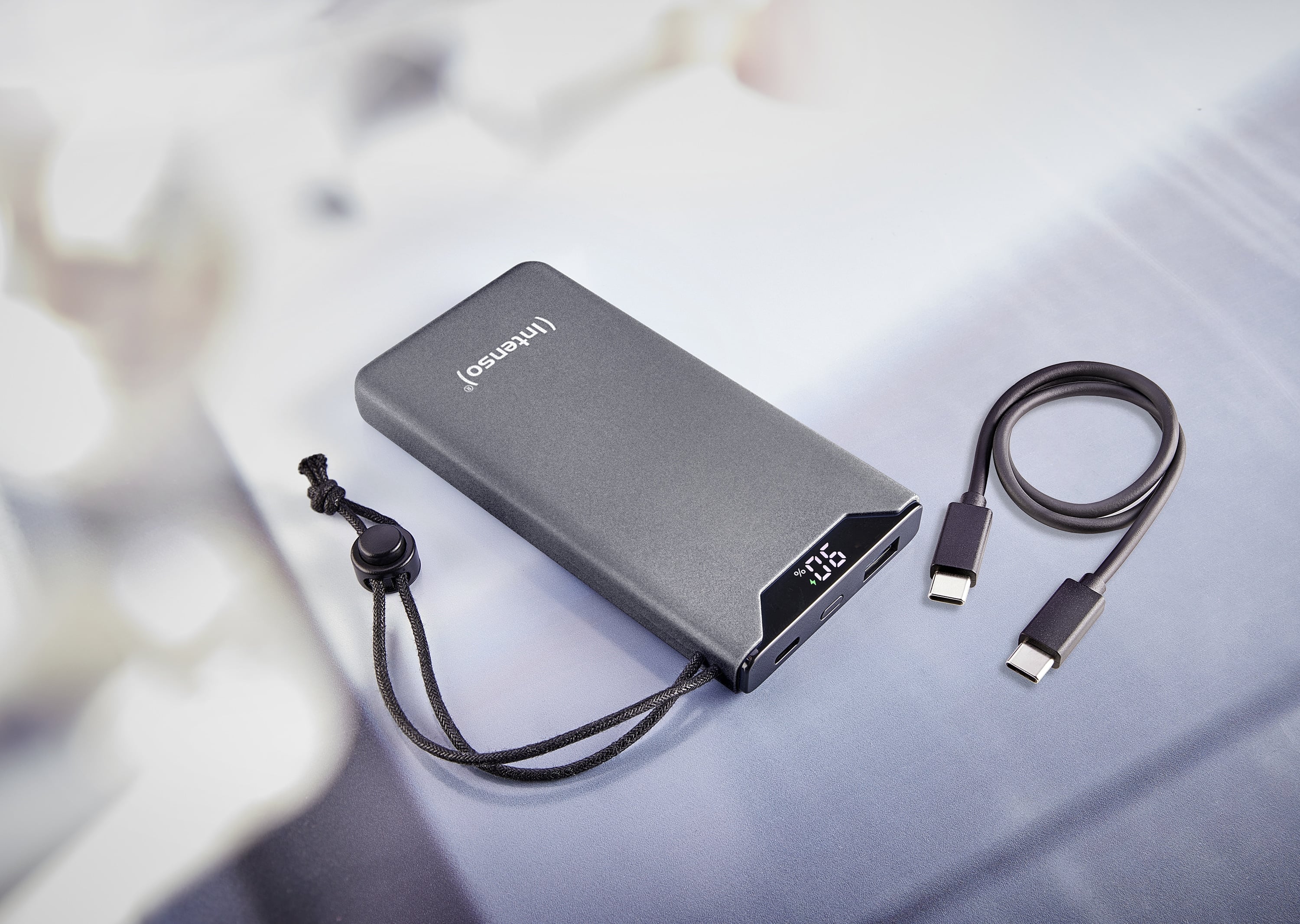 INTENSO USB Powerbank 7332034, F10000, 10.000mAh, 20 W, grau