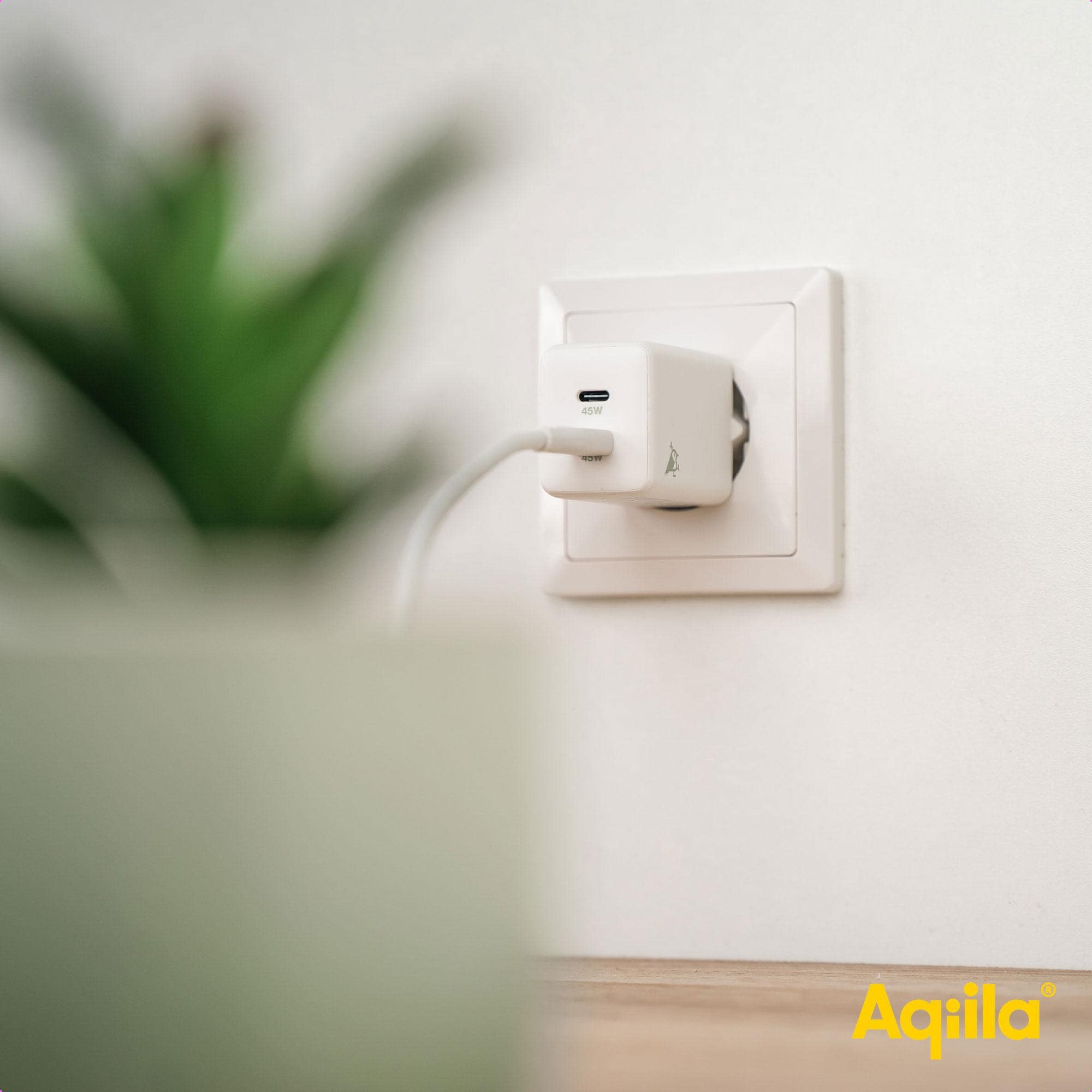 AQIILA USB-Lader Chargebird W2, 45 W, 2-fach, 2x USB-C, weiß