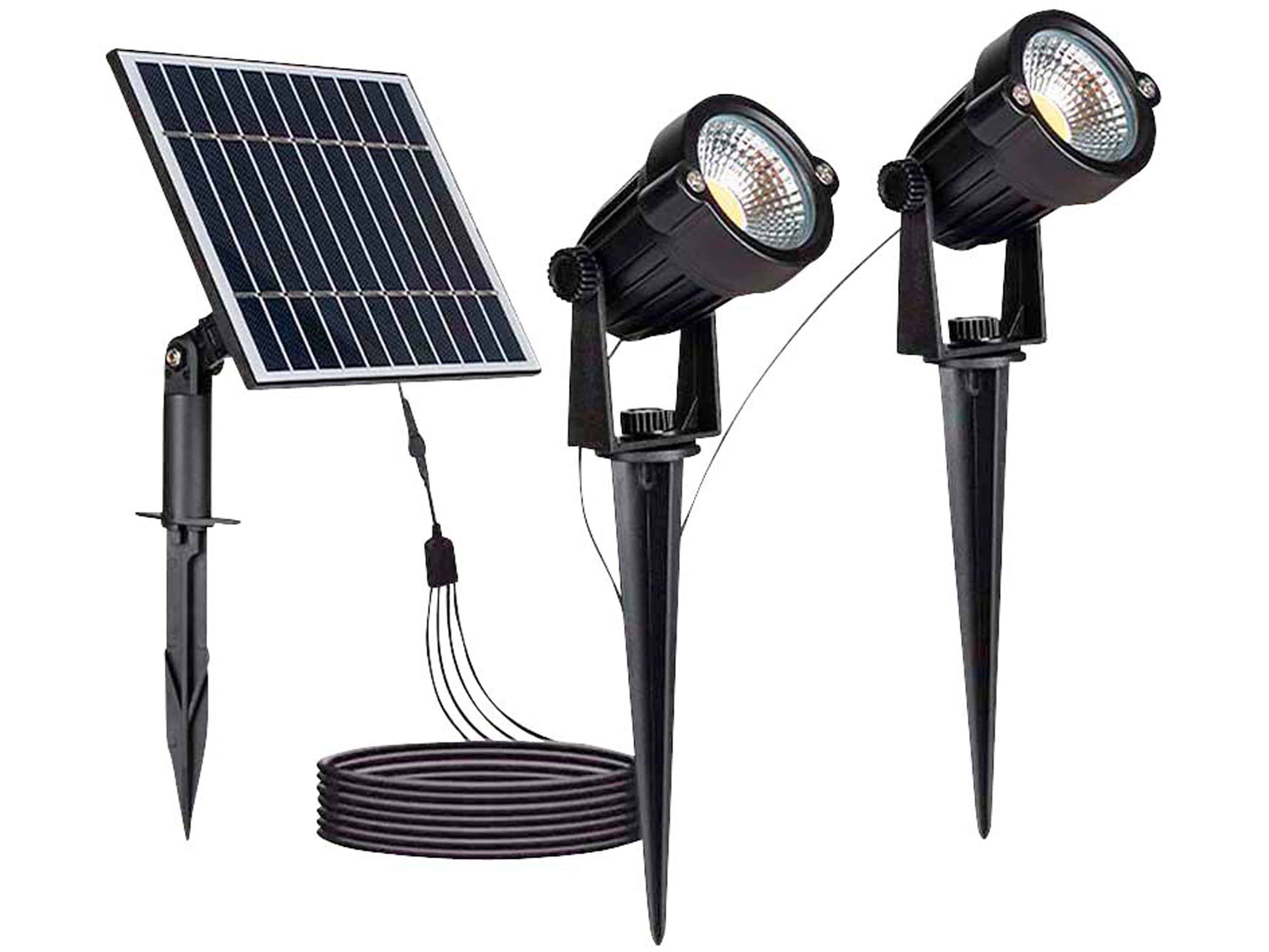 V-TAC Solar LED-Gartenleuchten-Set VT-11031, 2x 1,2 W, 3000 K, IP65