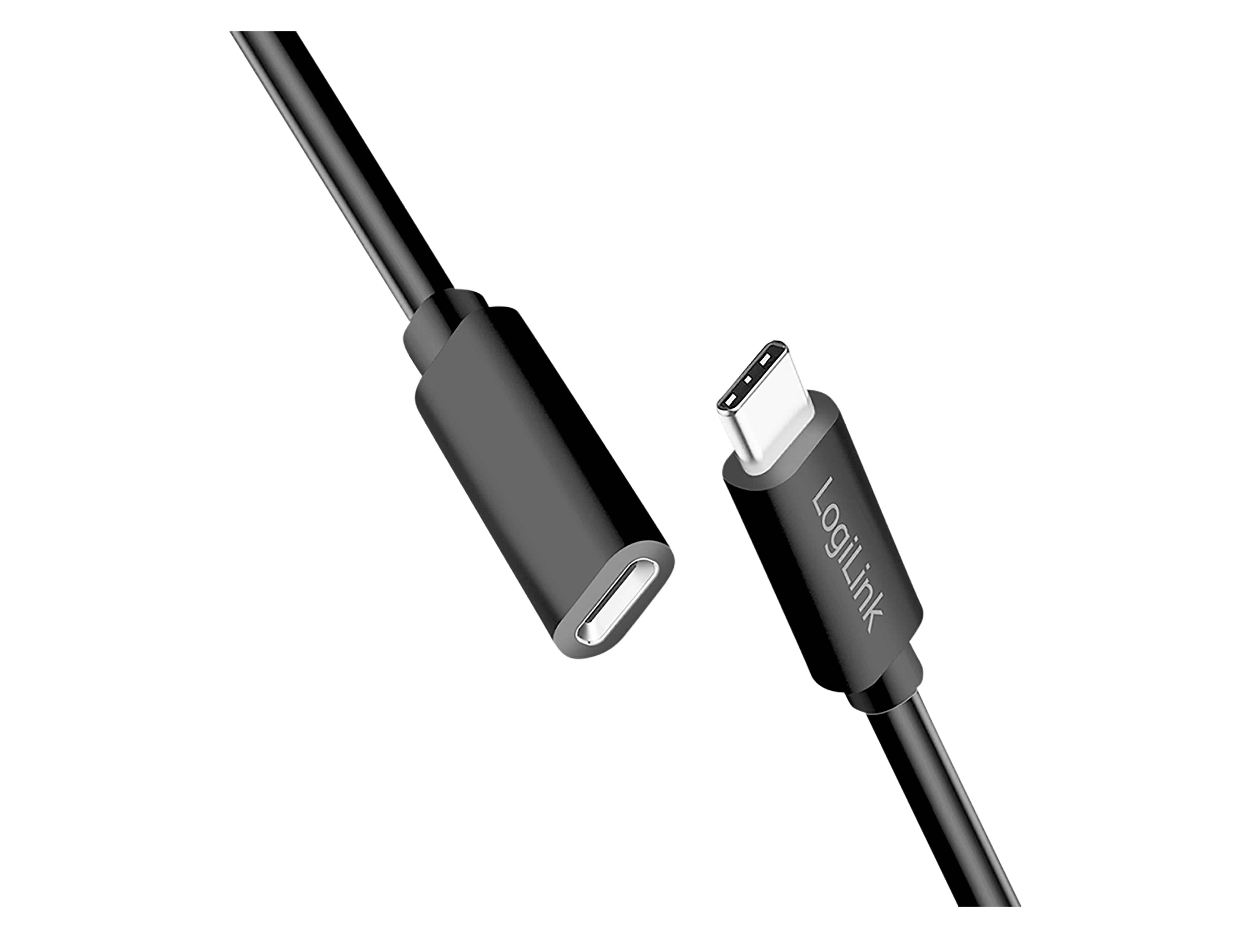 LOGILINK USB2.0 Kabel CU0211 USB-C M/USB-C F PD 2m schwarz