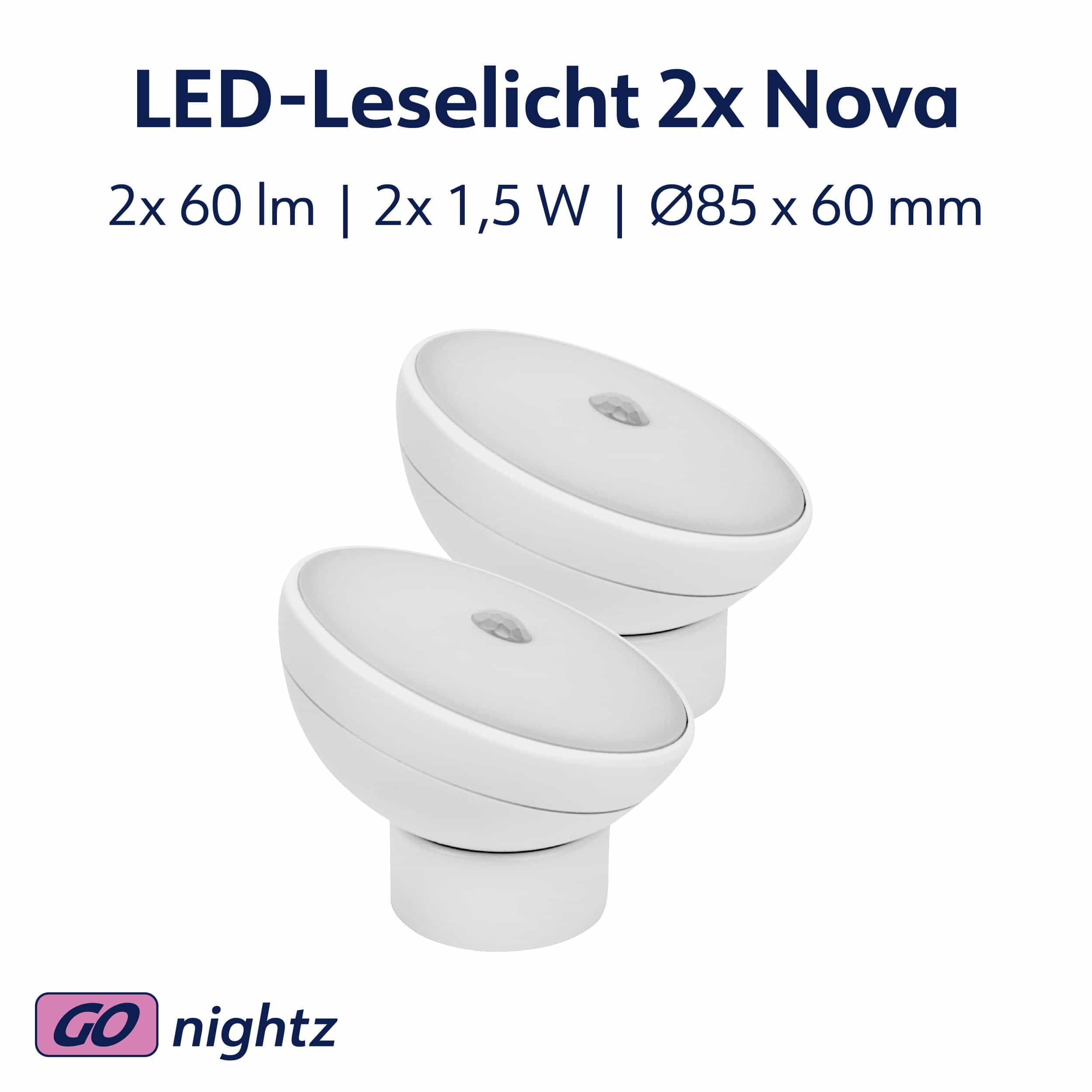 MÜLLER-LICHT LED-Orientierungslicht Nova, 27700061, 3000K, 2 Stück