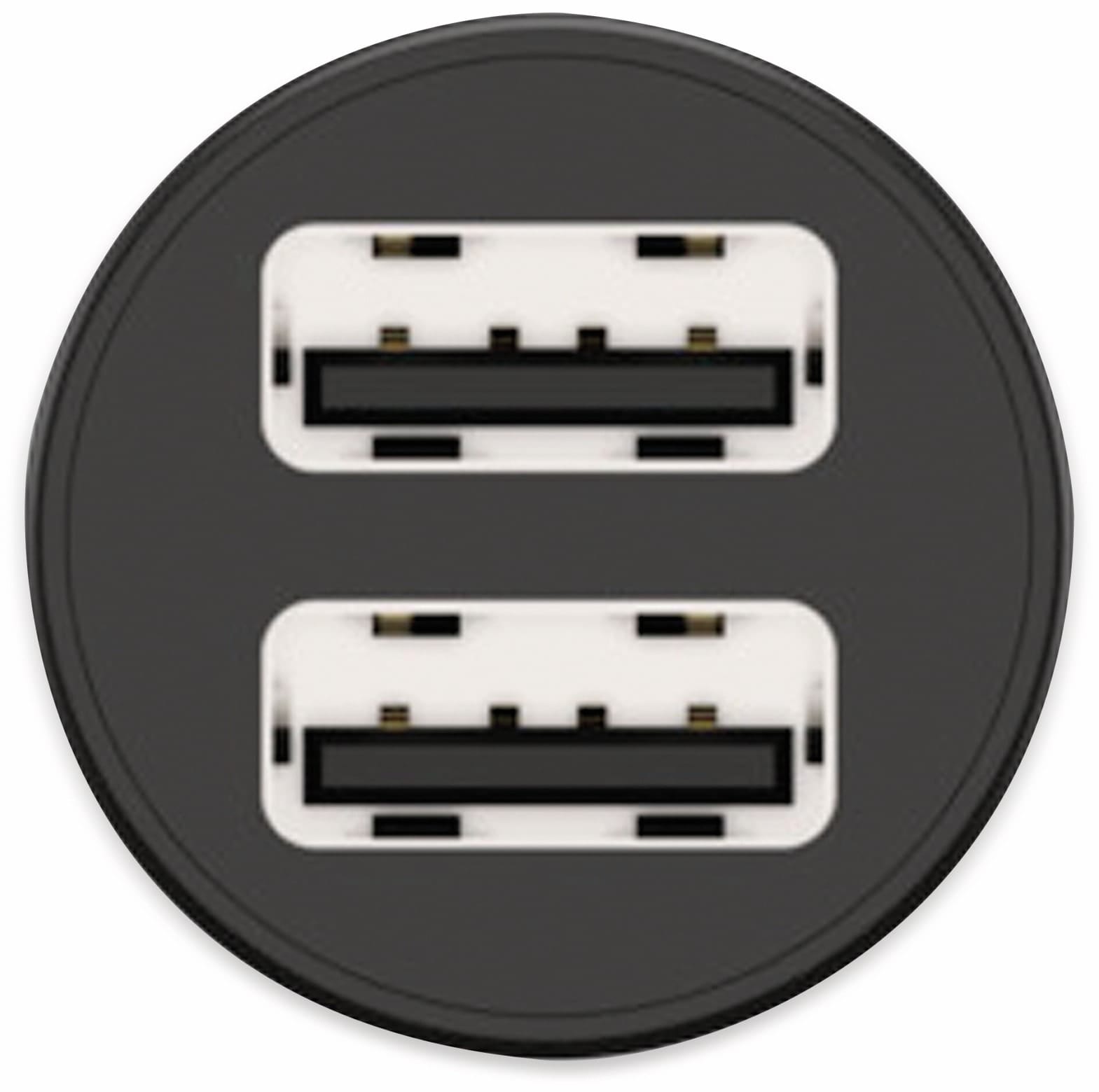 ANSMANN USB-Ladegerät KFZ CC212, 12 W, 5 V-, 2,4 A, 2-port, schwarz