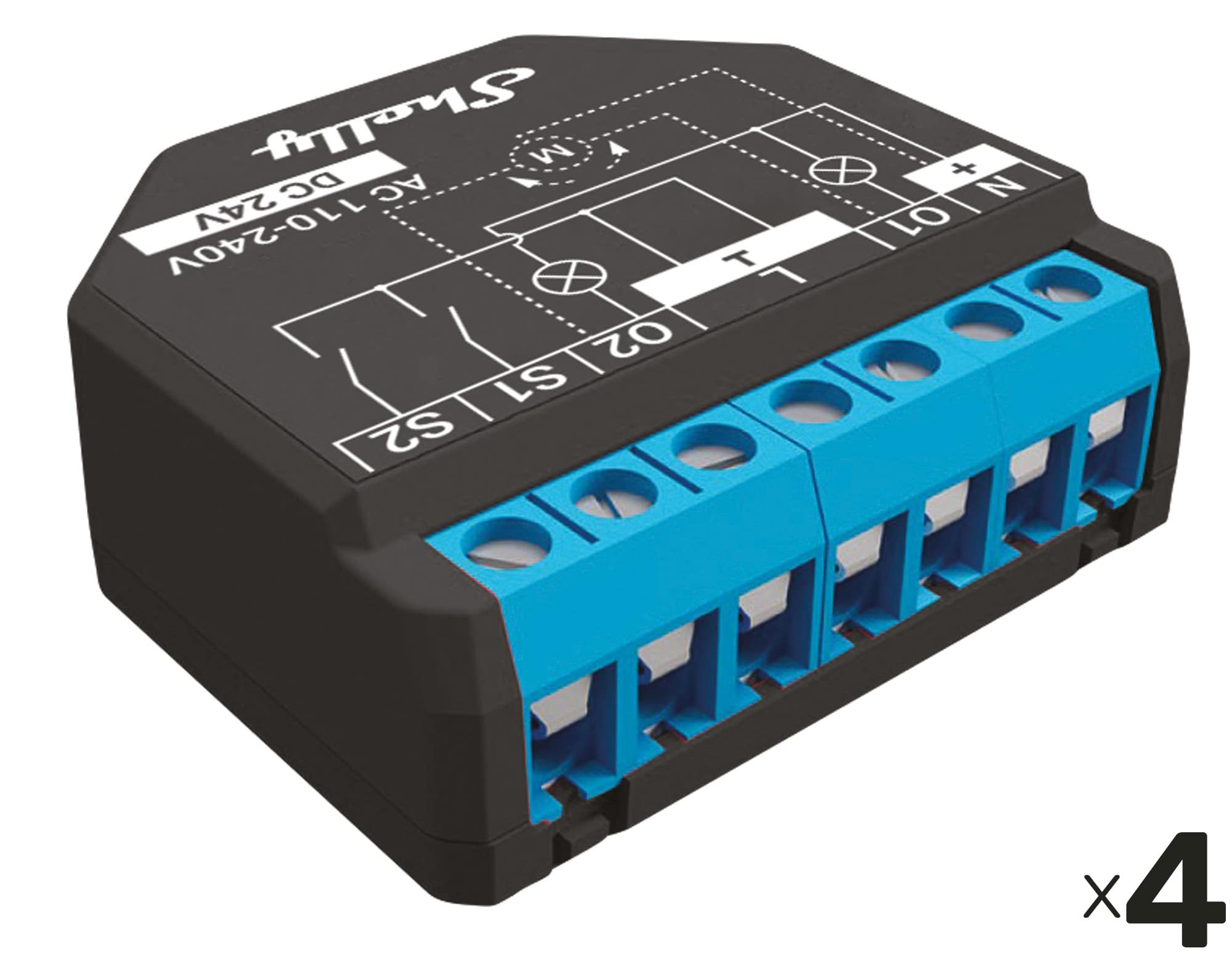 SHELLY Rollladen Automatsierung Starter Kit, 4er Set