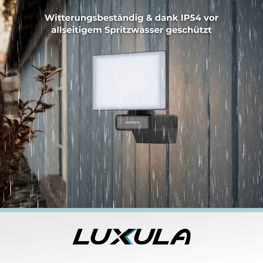 LUXULA LED-Fluter LX400191, 20 W, 2100 lm, 4000 K, schwarz