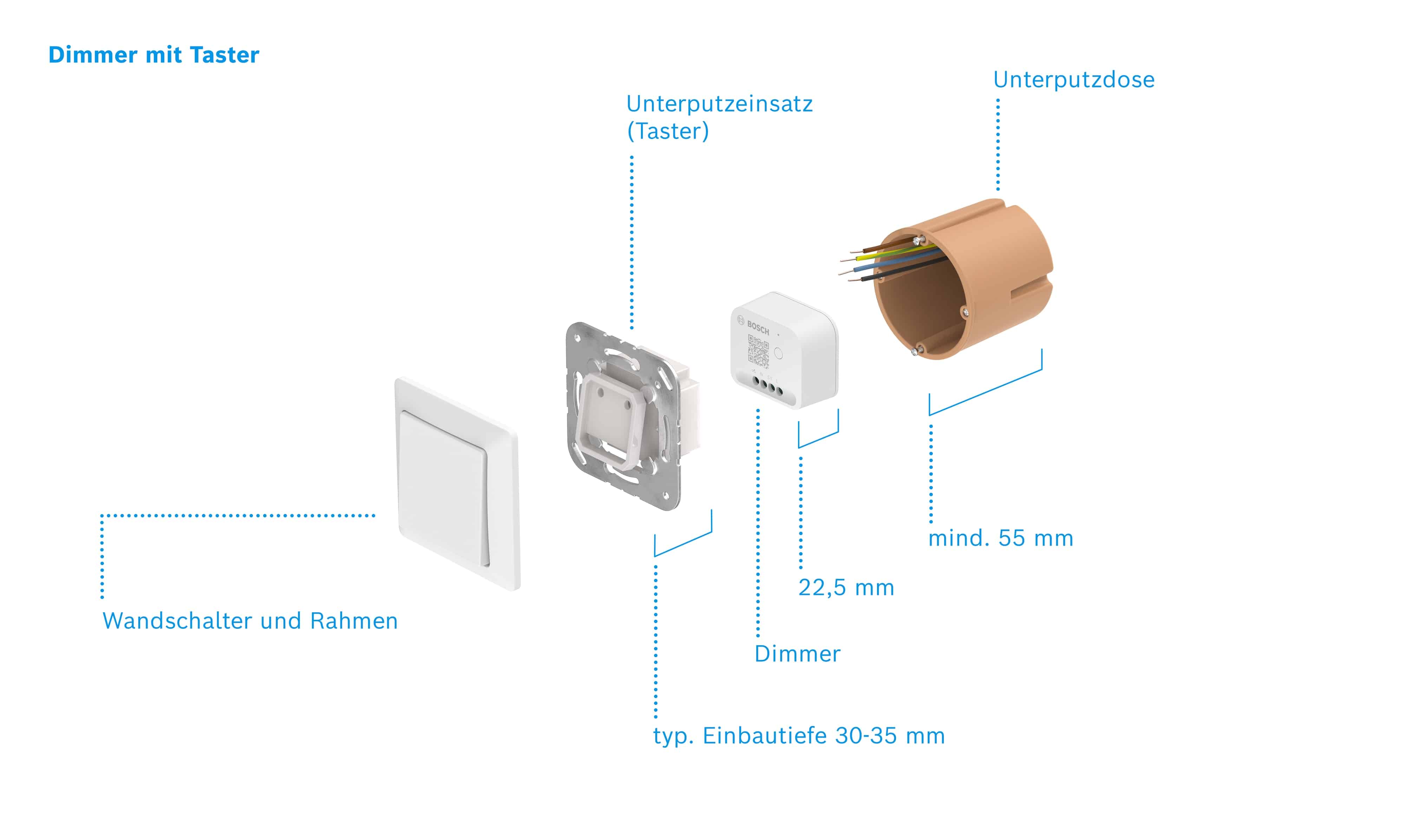 BOSCH Dimmer 8750002080, IP20, weiß 