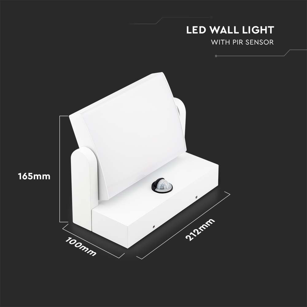 V-TAC LED-Fluter VT-11020S, EEK: E, 17 W, 2580 lm, 4000 K, Sensor, weiß