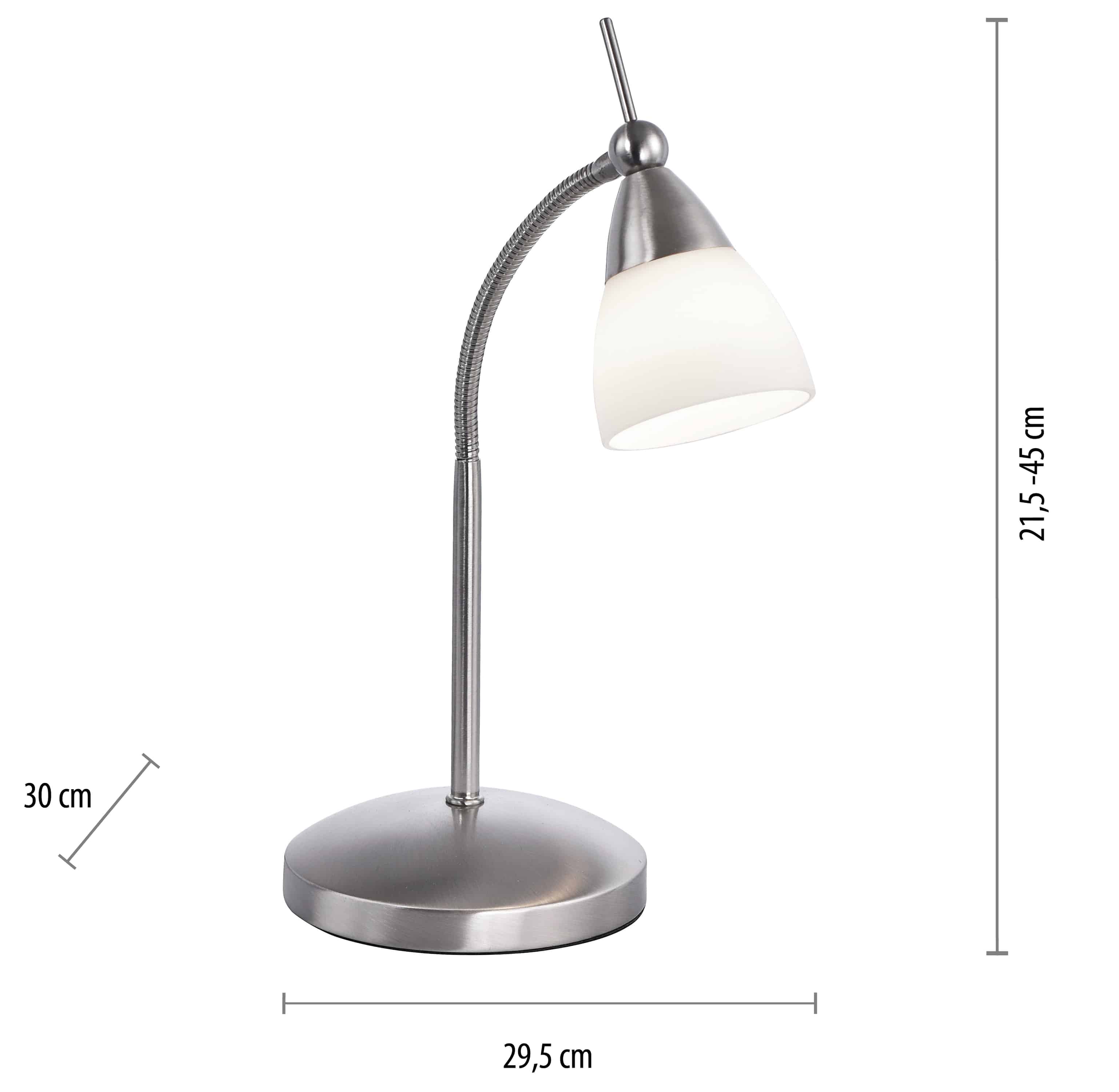 PAUL NEUHAUS LED-Tischleuchte 4001-55 stahl, 2,6 W, 265 lm, 3000 K