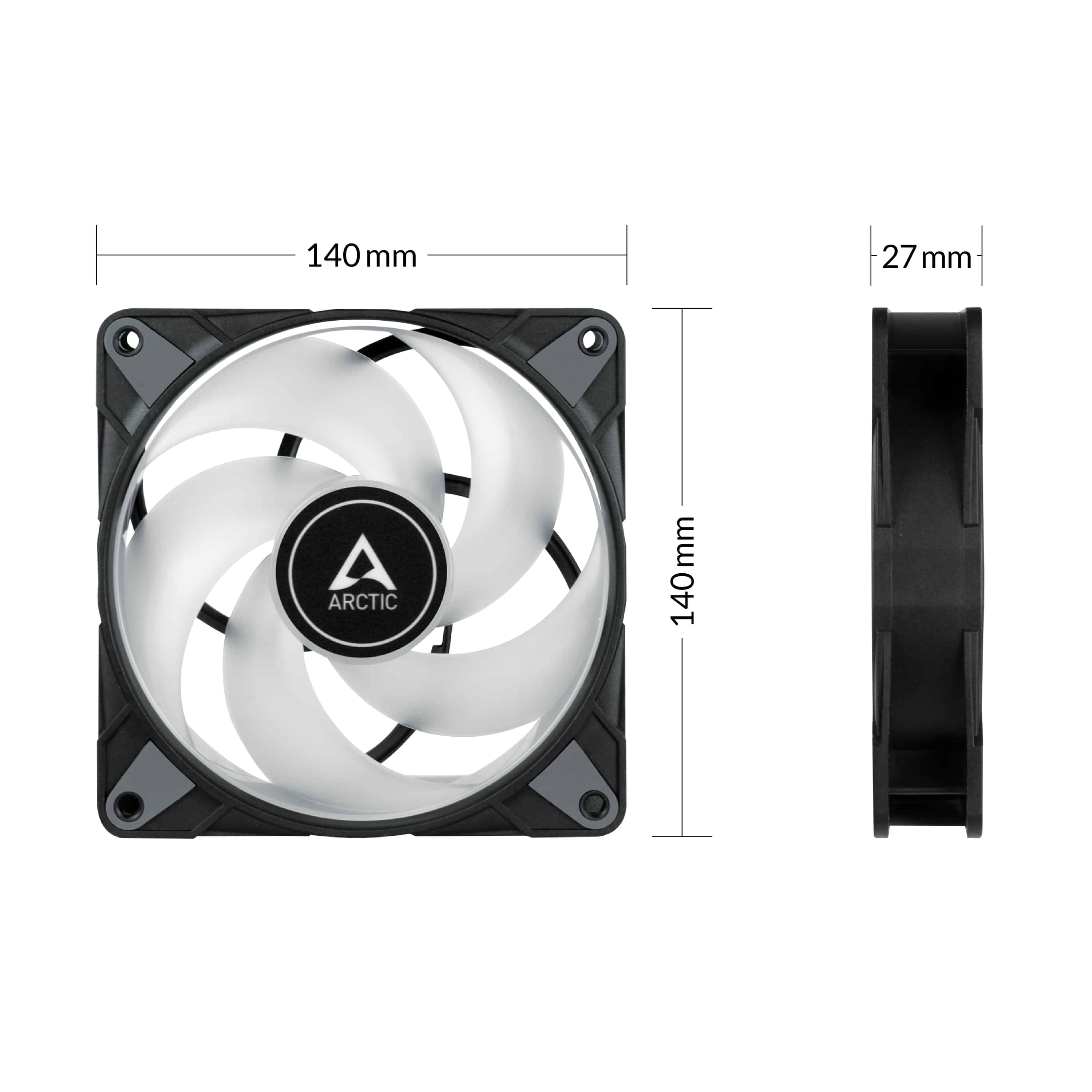 ARCTIC Lüfter P14 PWM PST A-RGB 140mm 3er Pack