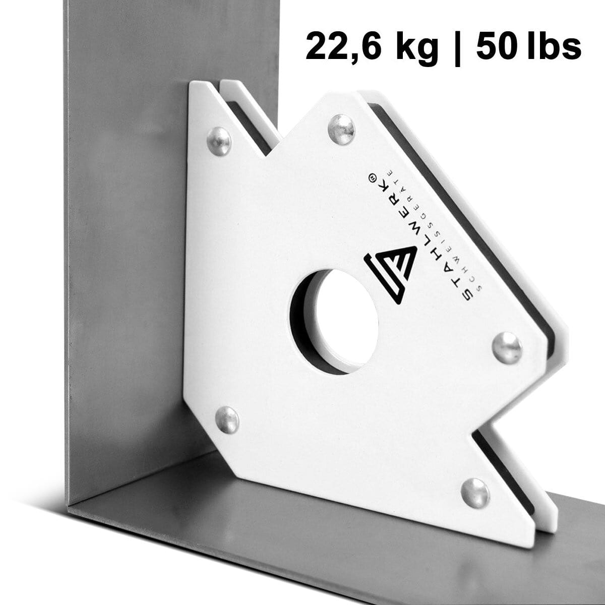 STAHLWERK Magnet-Schweißwinkel, 4699, 22,6 kg/ 50 lbs, 4er Set