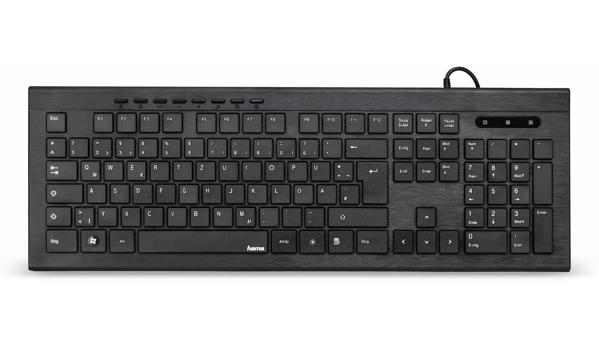 HAMA Multimedia-Tastatur Anzano 182663, schwarz