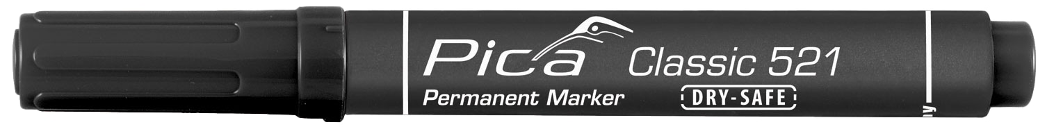 PICA Classic Permanent Marker, 521/46/SB, Keilspitze, schwarz