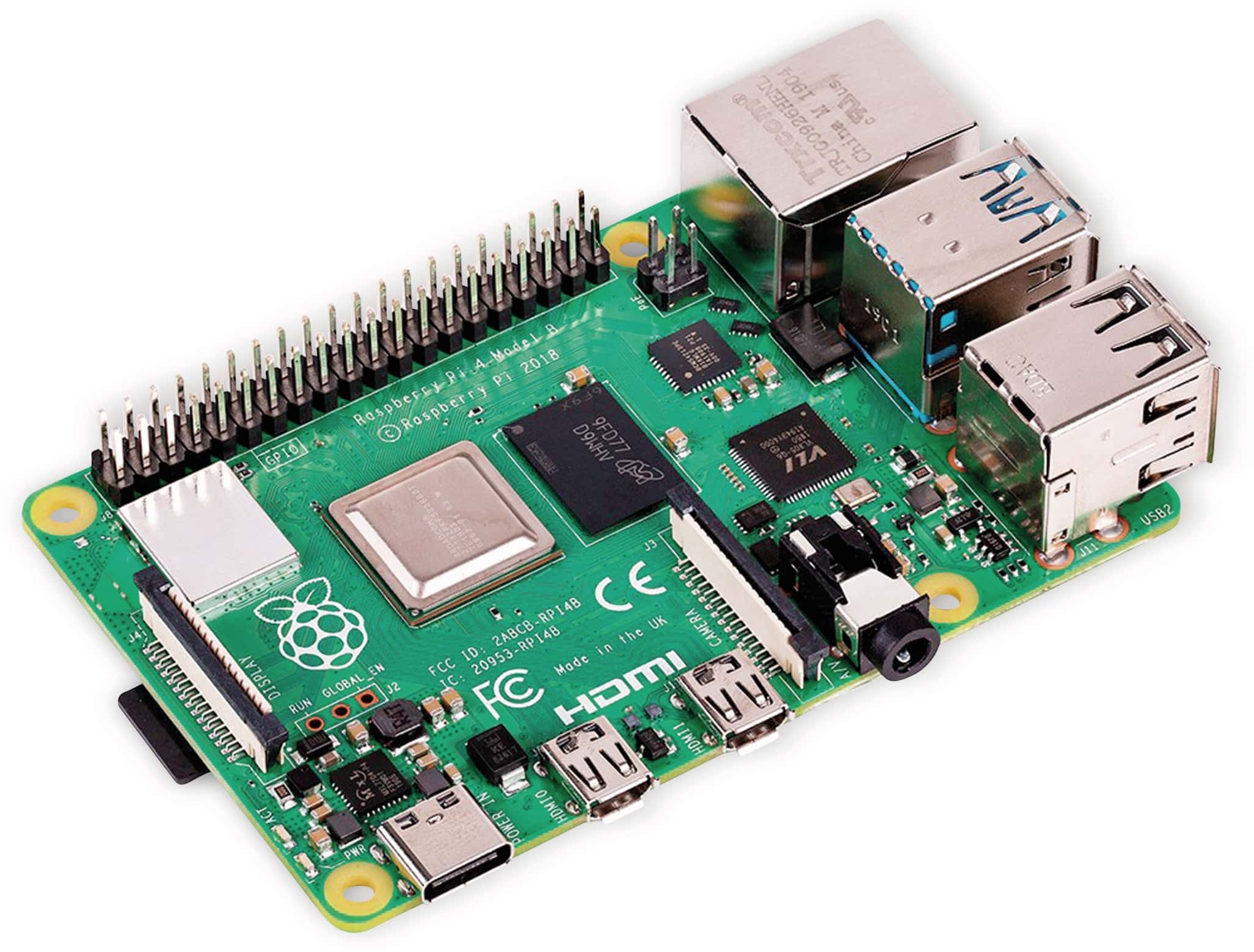 Raspberry Pi Bundle, Pi 4 Model B 2GB + Kameramodul V2