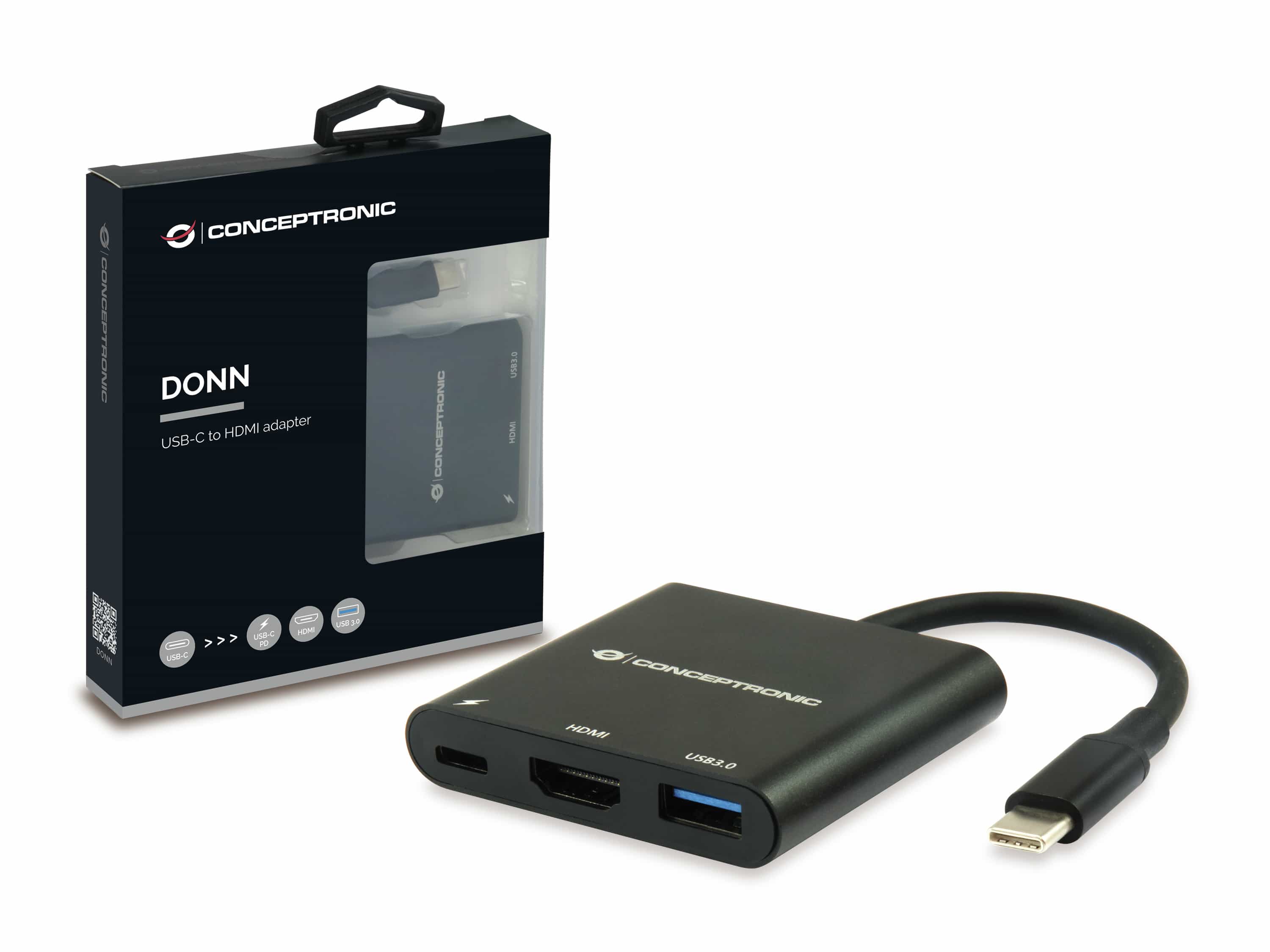 CONCEPTRONIC Adapter USB-C zu HDMI, USB3.0