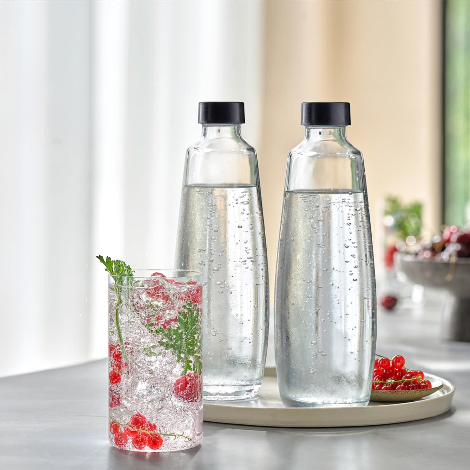 SODASTREAM Glaskaraffe Duo, 1 L, 2 Stück