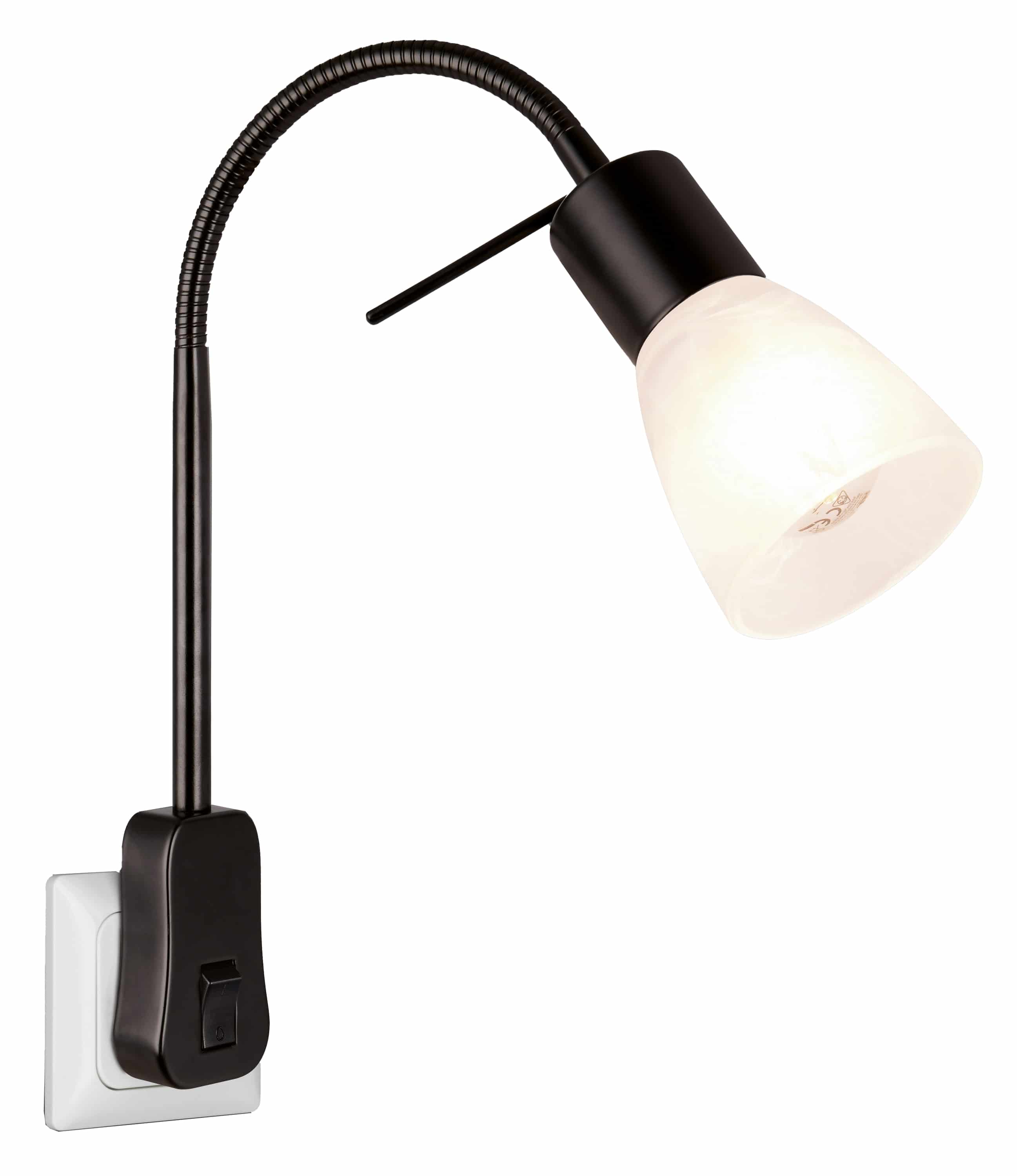 TRIO LED-Steckerleuchte Levisto 891010132 schwarz inkl. E14 LED 4,9 W, 470 lm, 3000 K 