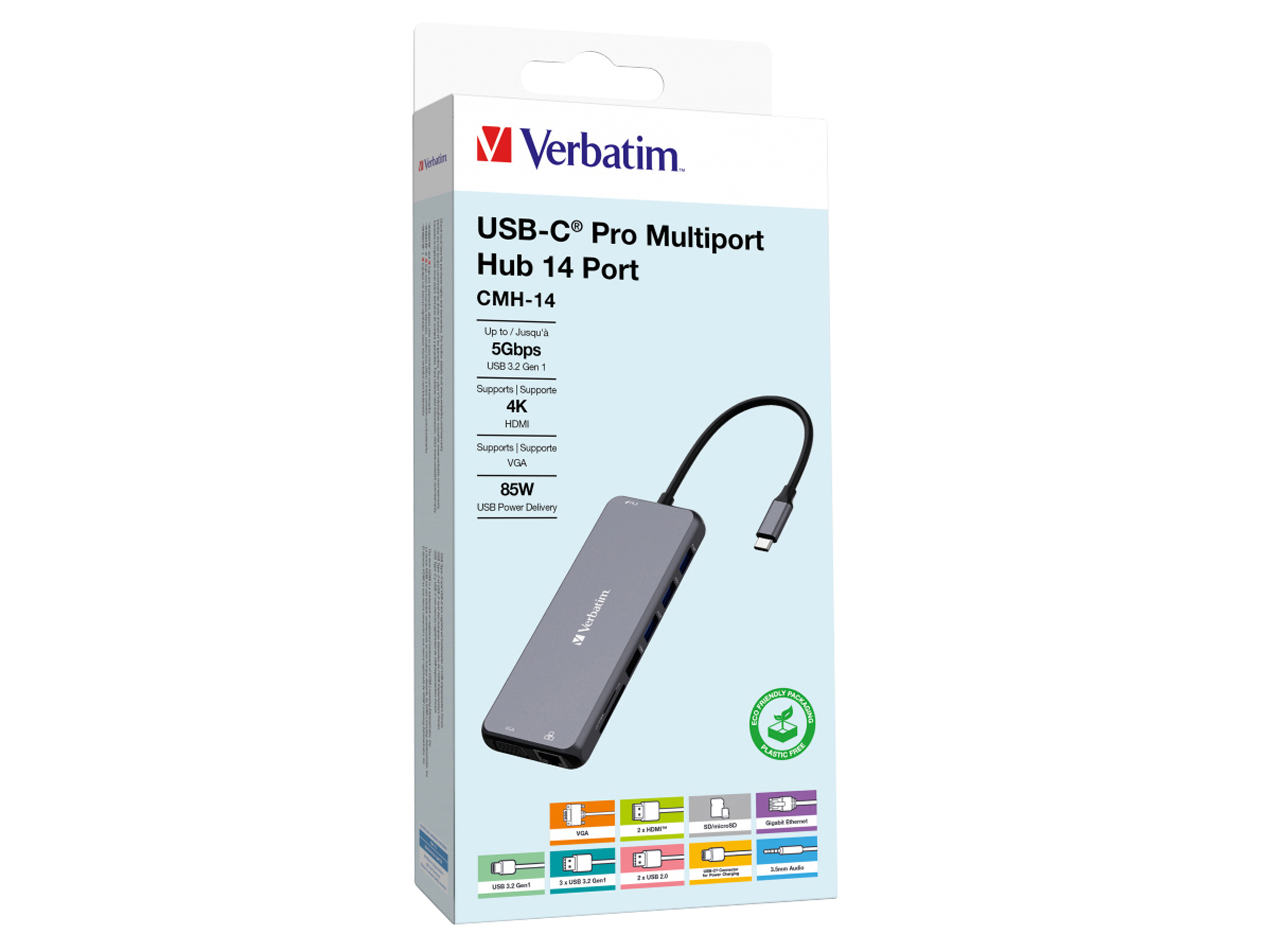 VERBATIM USB-C Pro Multiport Hub CMH-14