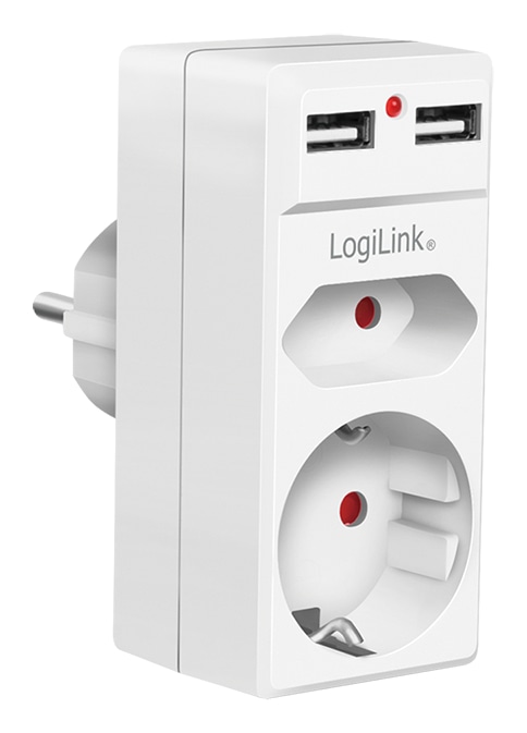 LOGILINK Steckdosenadapter PA0276, 2x USB