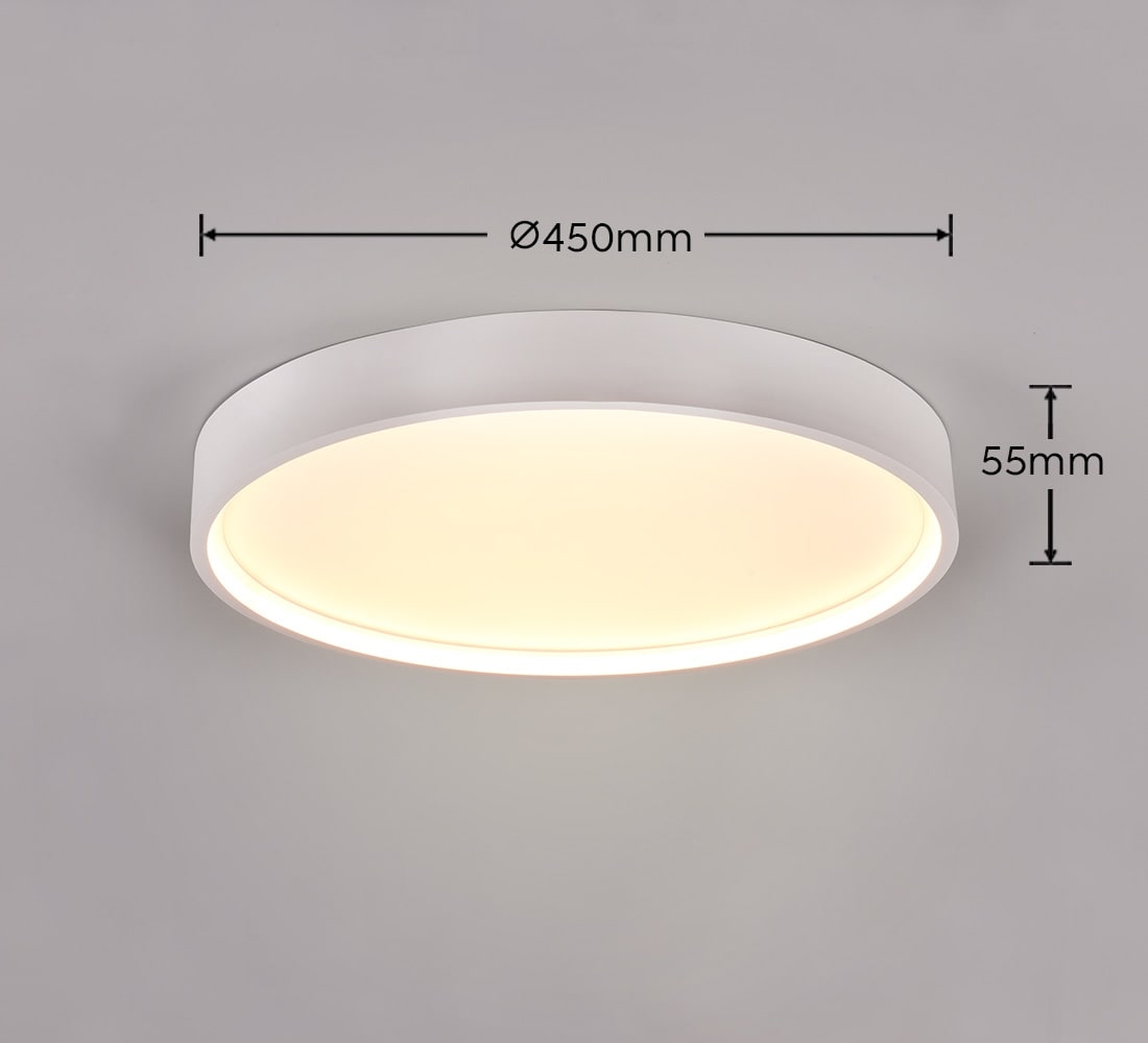 TRIO LED-Deckenleuchte Doha 641310231 weiß, 29 W, 3260 lm, CCT 