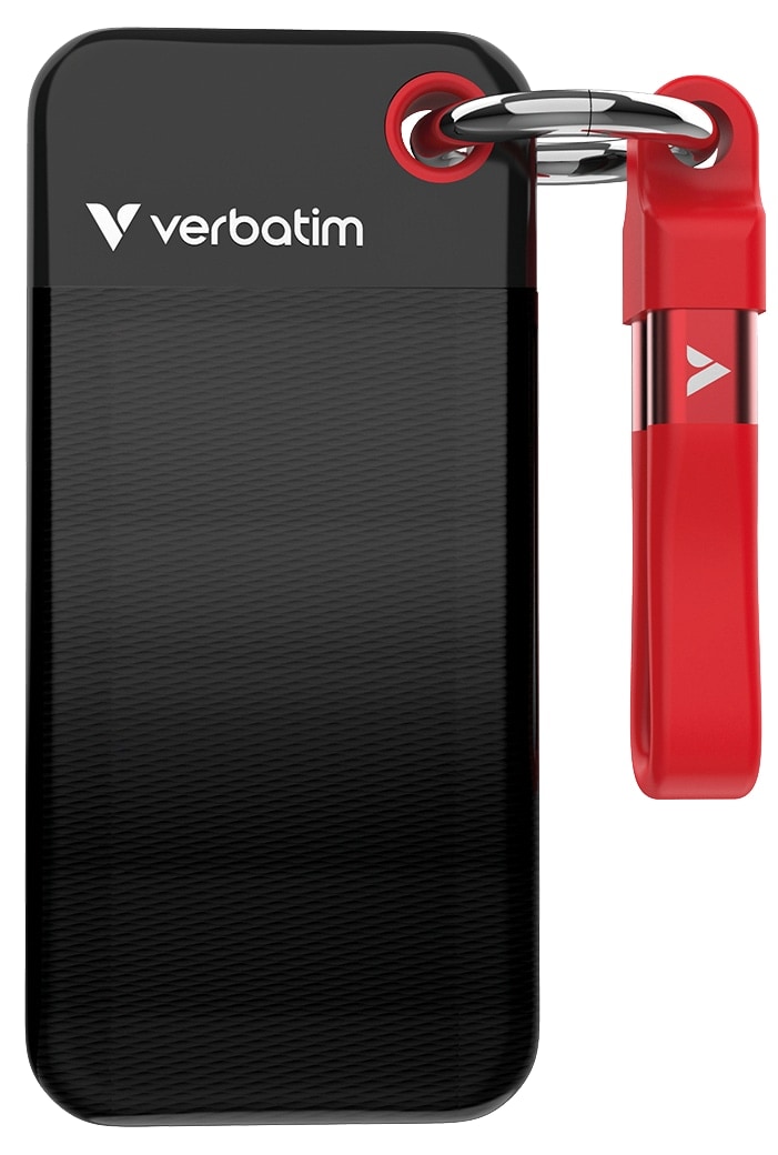 VERBATIM Externe SSD Pocket 1TB schwarz-rot