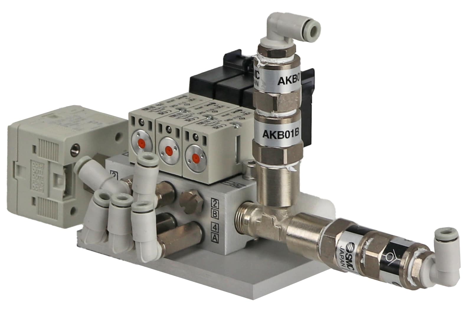 Drucksensor ISE30A-01-B mit Ventilträger-Baugruppe und 3 Ventilen