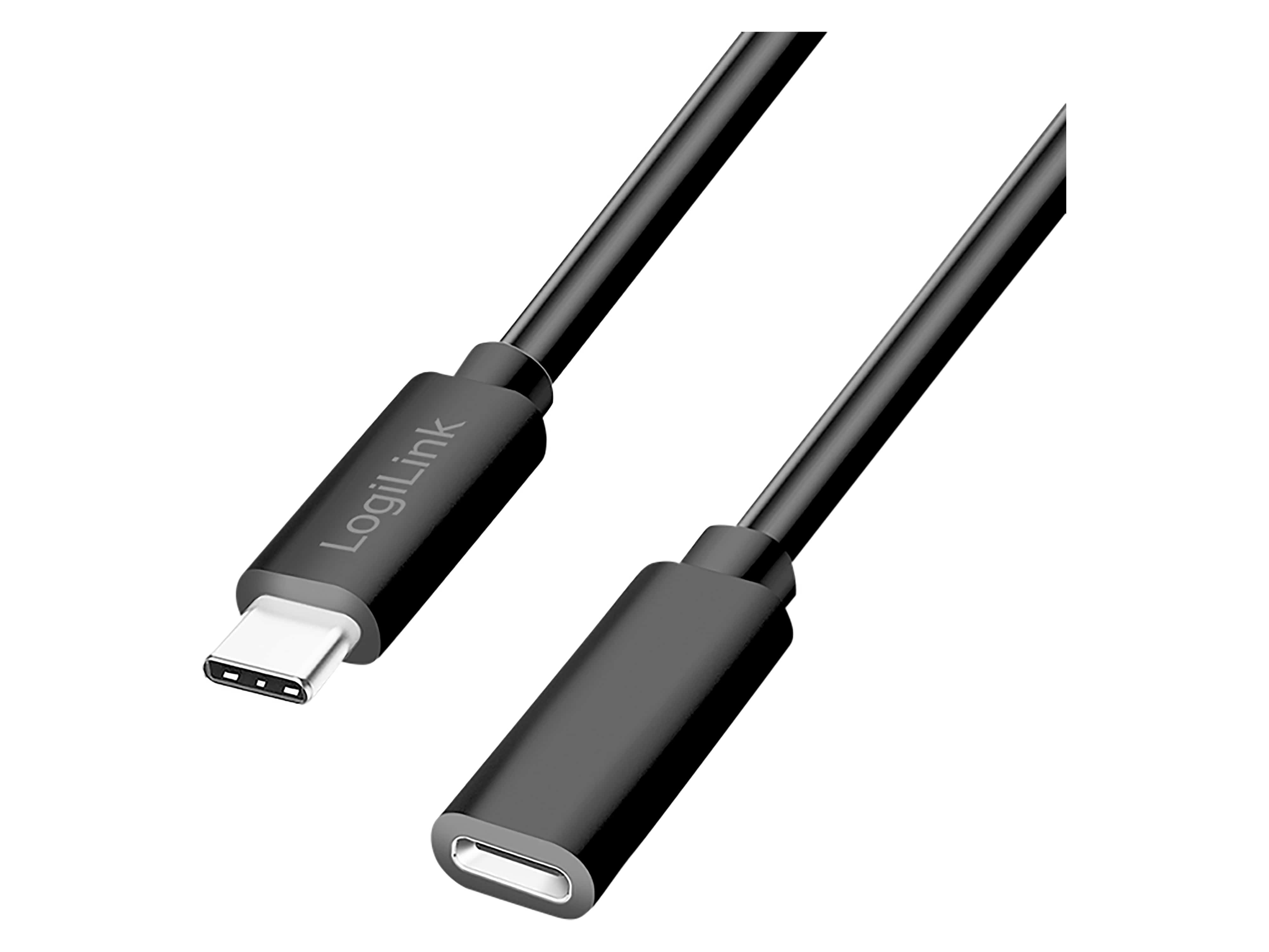 LOGILINK USB2.0 Kabel CU0211 USB-C M/USB-C F PD 2m schwarz