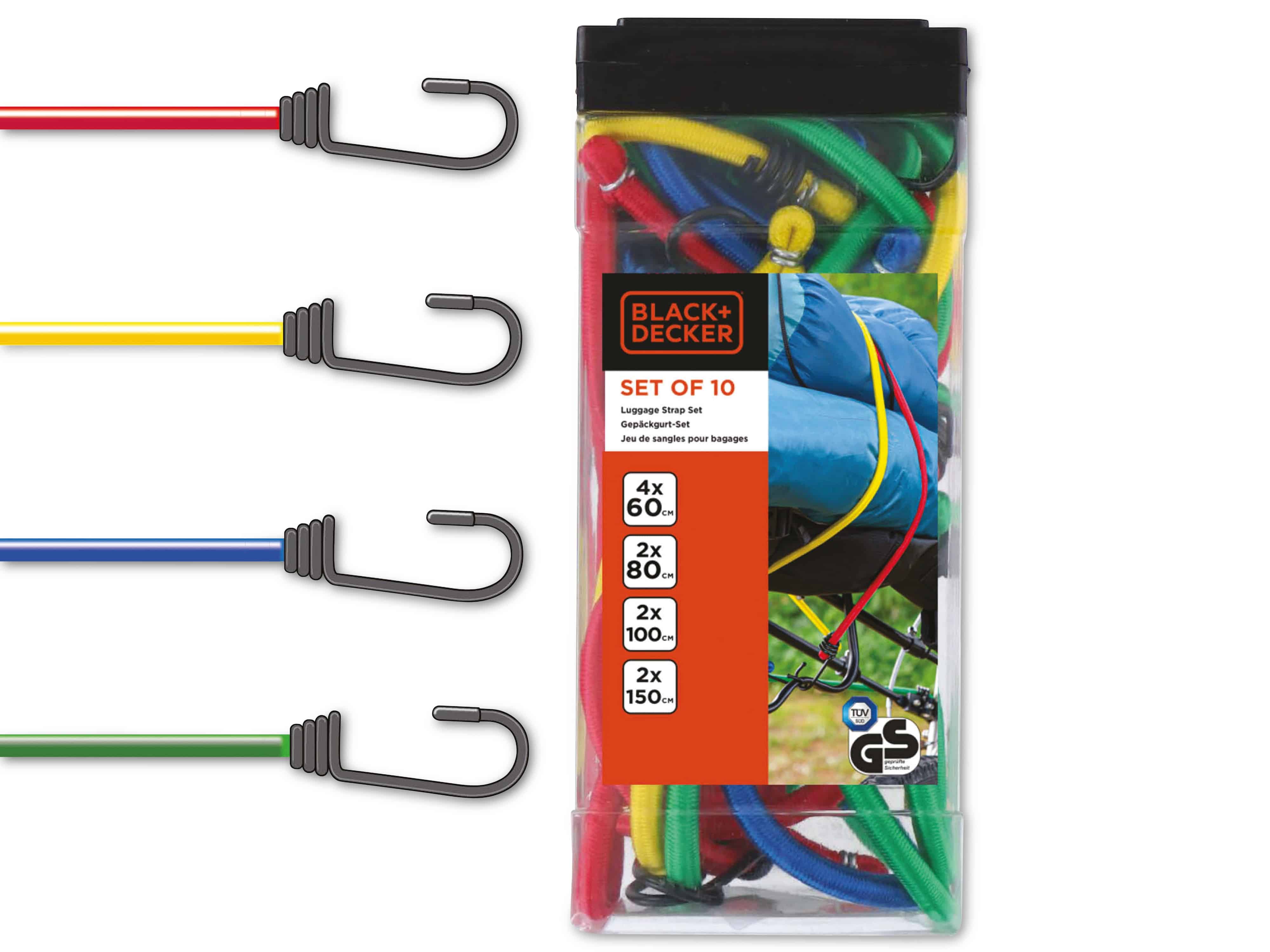 BLACK & DECKER Gepäckstrang-Set, 10-teilig