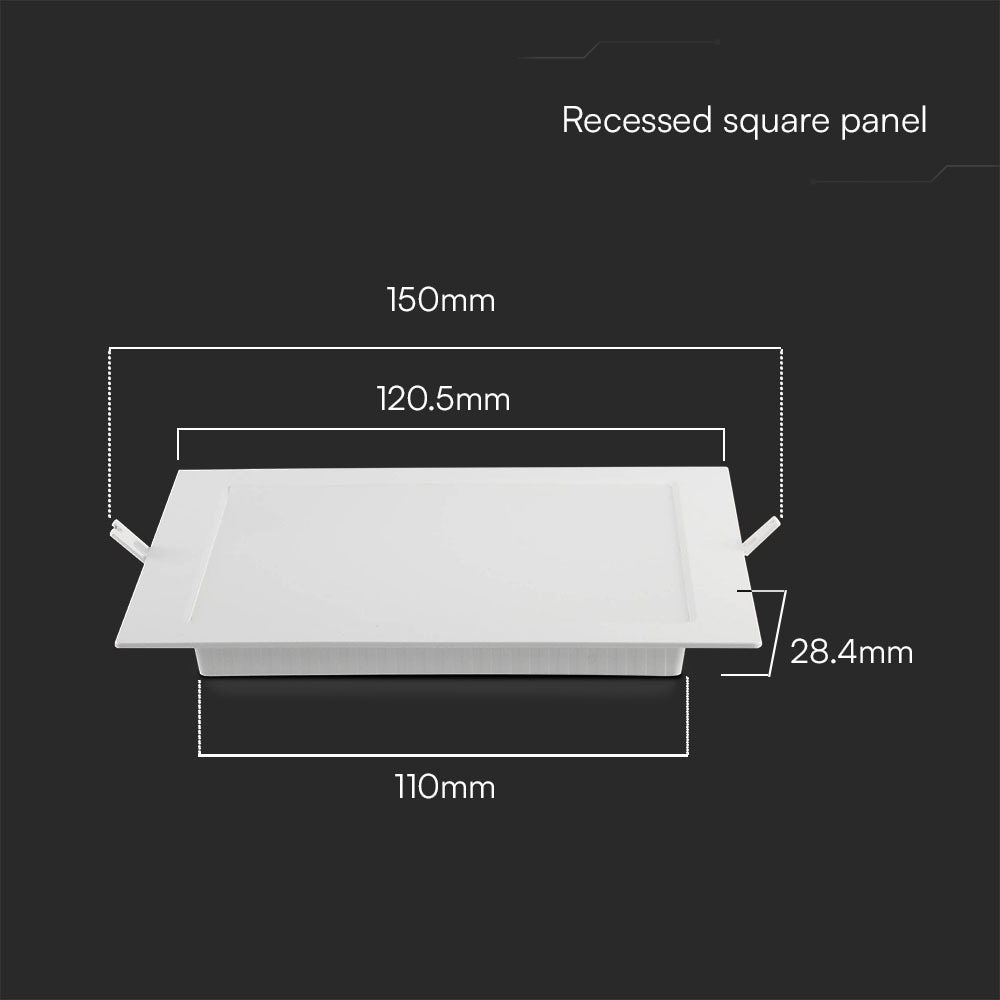 V-TAC LED-Einbauleuchte VT-61006, EEK: E, 6 W, 660 lm, 4000 K, weiß