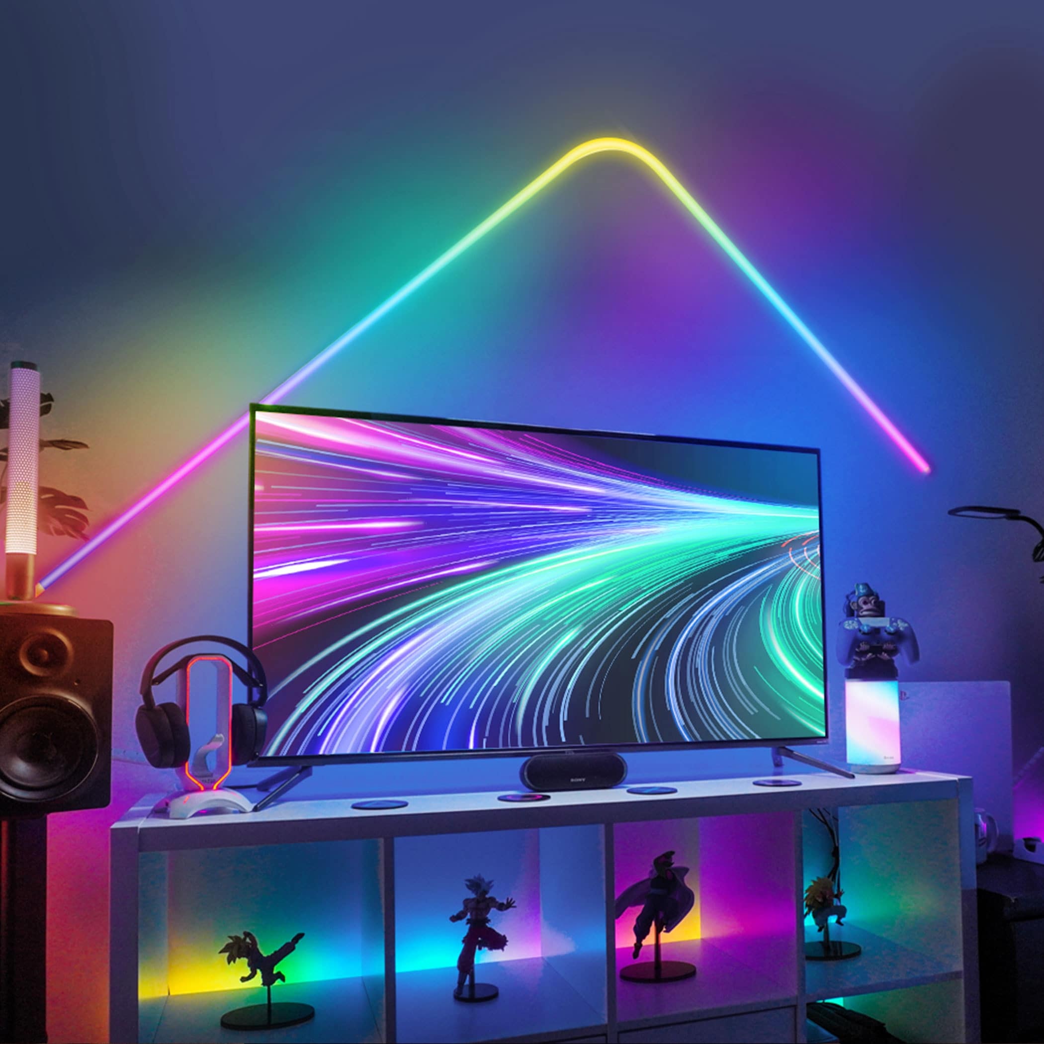 GOVEE LED-Strip, RGBIC Neon Rope, EEK: G, Wi-Fi dimmbar, 2 m